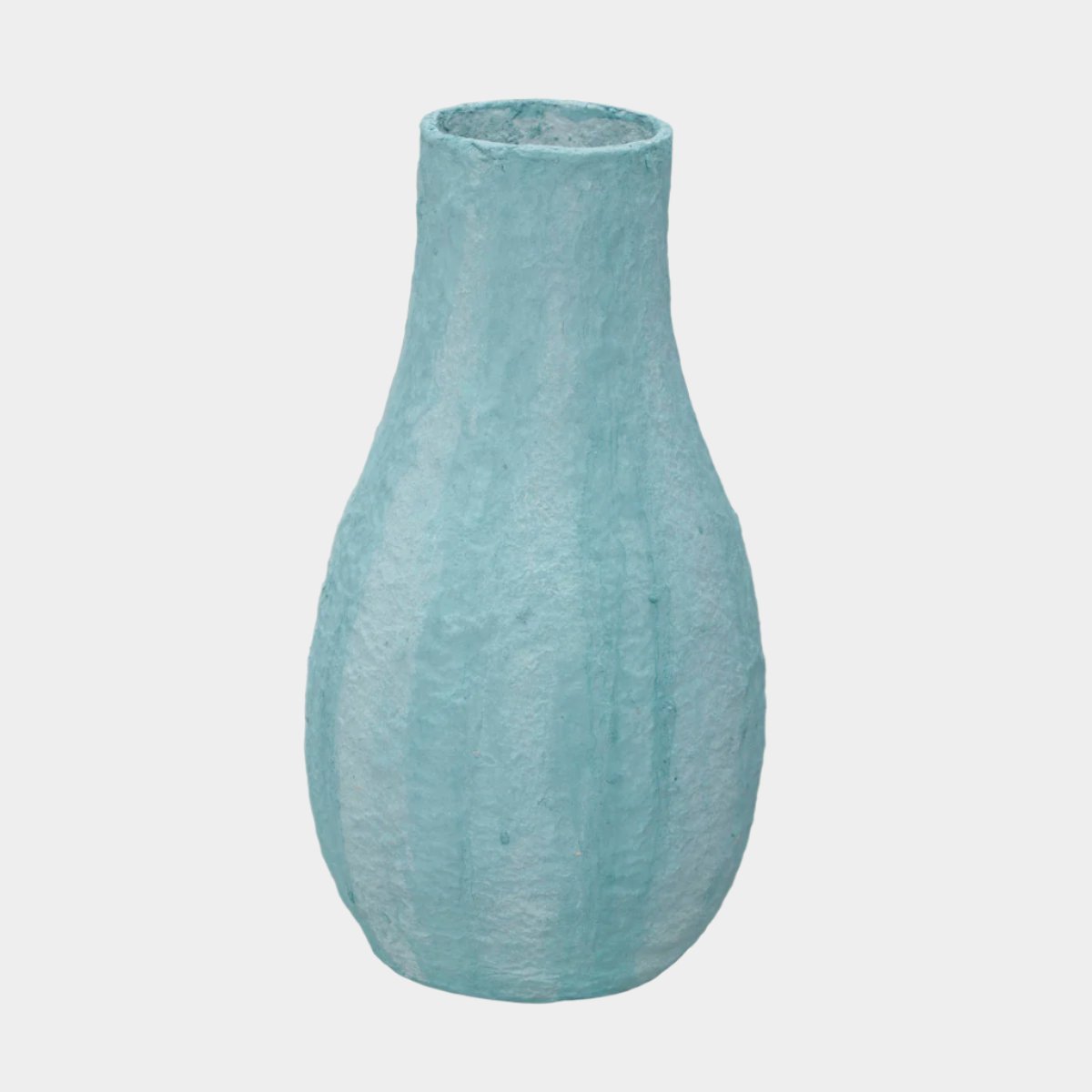 Vase en coton mâché bleu nuageux