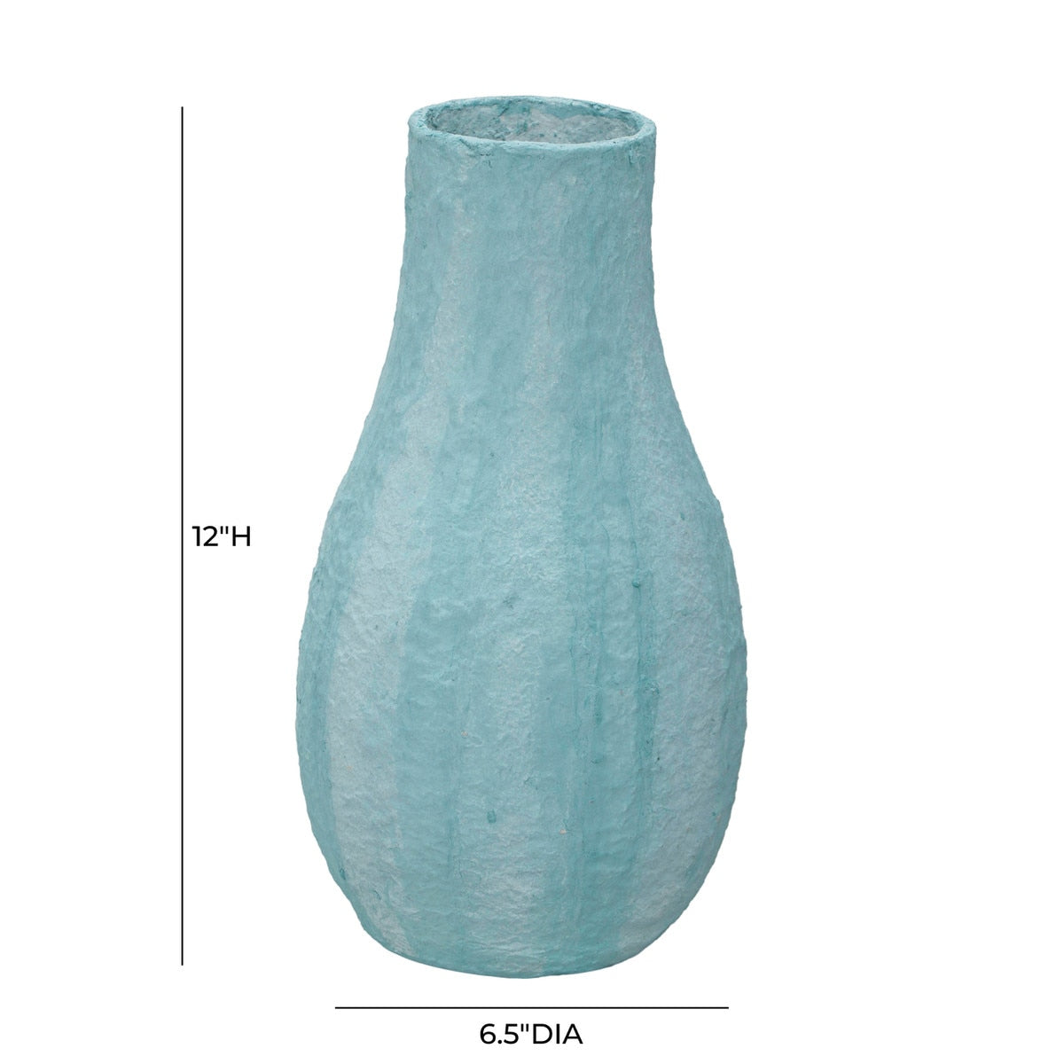 Vase en coton mâché bleu nuageux