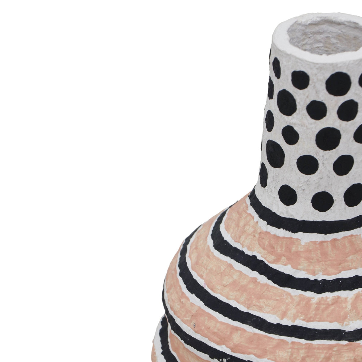 Vase en coton mâché à imprimé moderniste