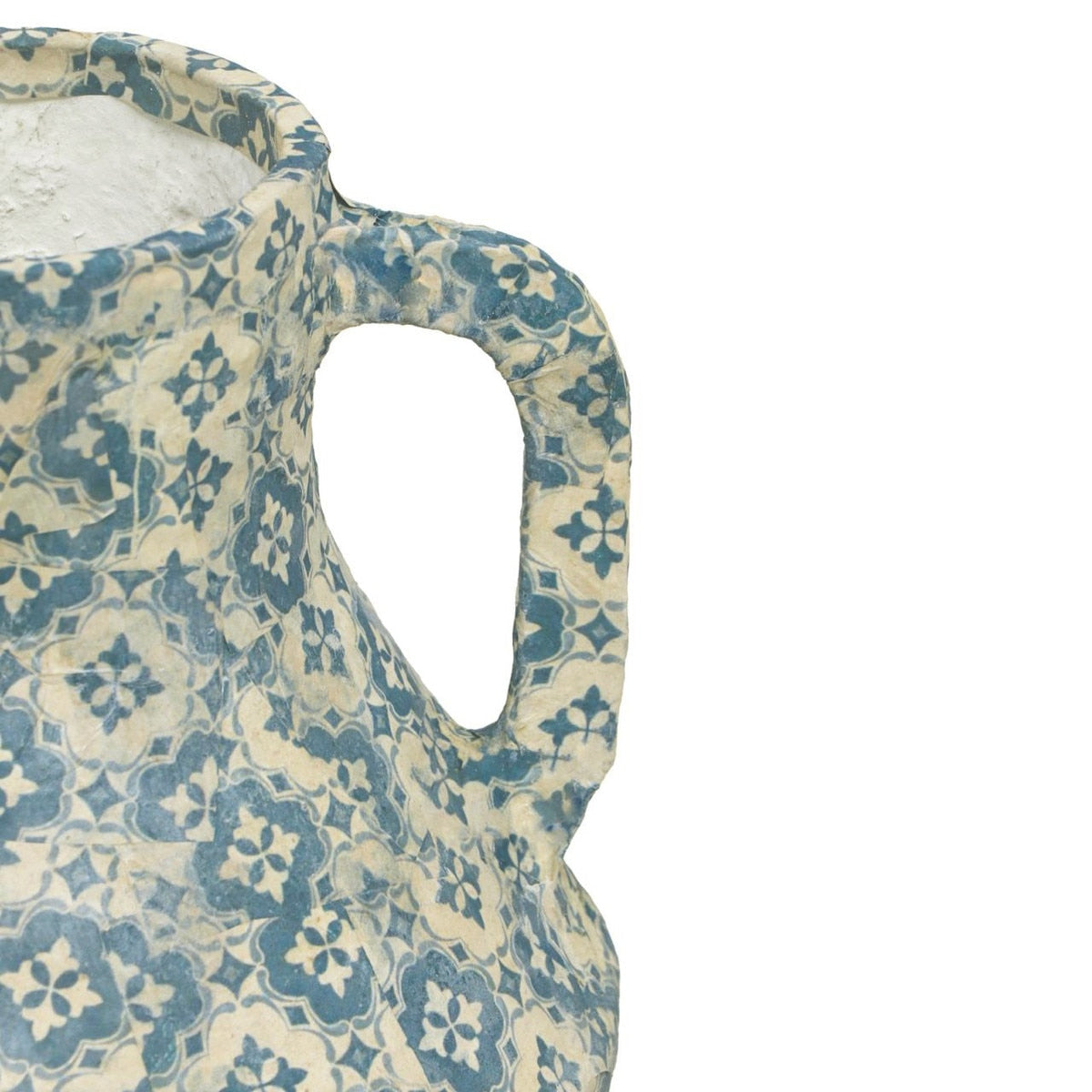 Vase en coton mâché en carreaux de Lisbonne