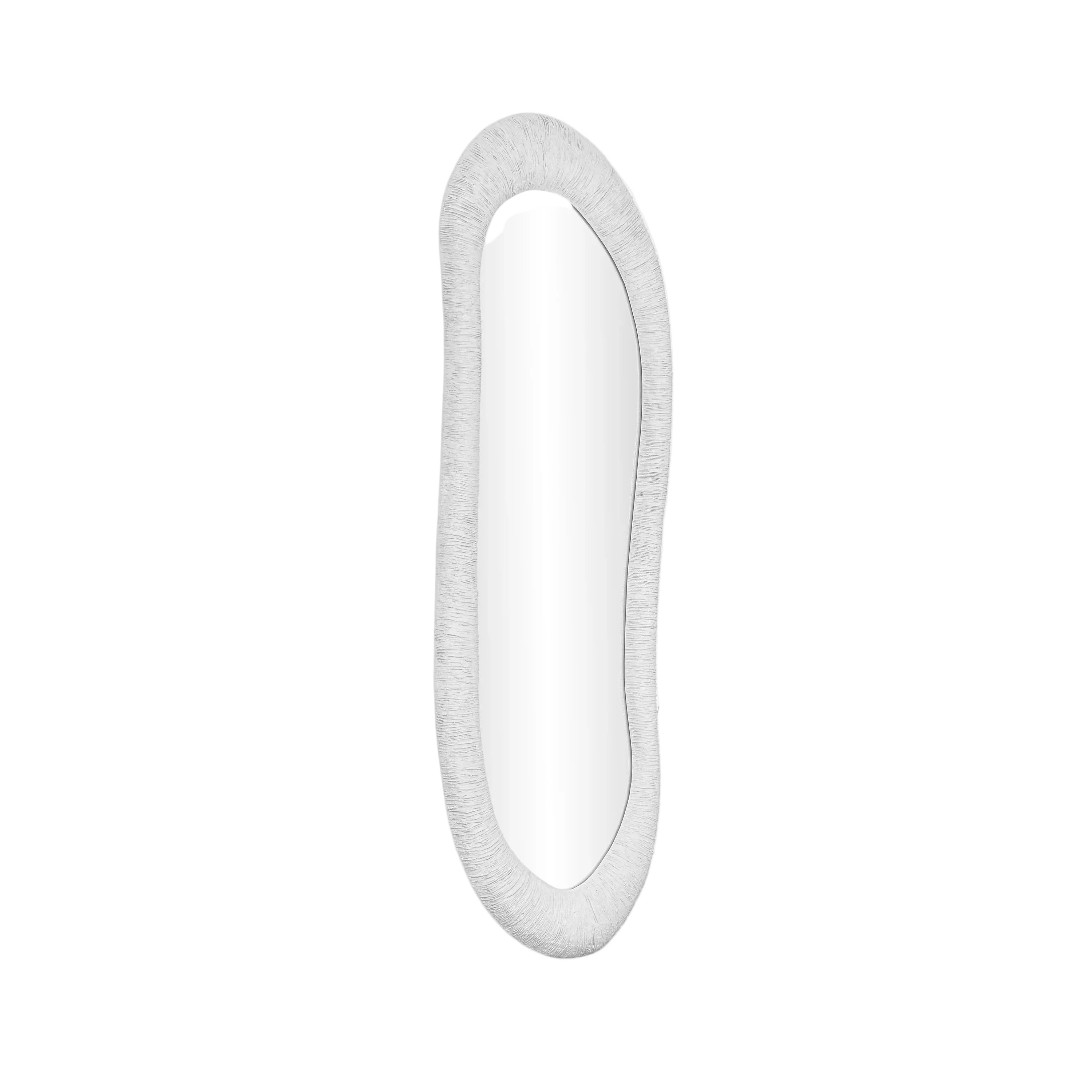 Orpheus 20"X59" Ribbed Faux Stone Floor Mirror