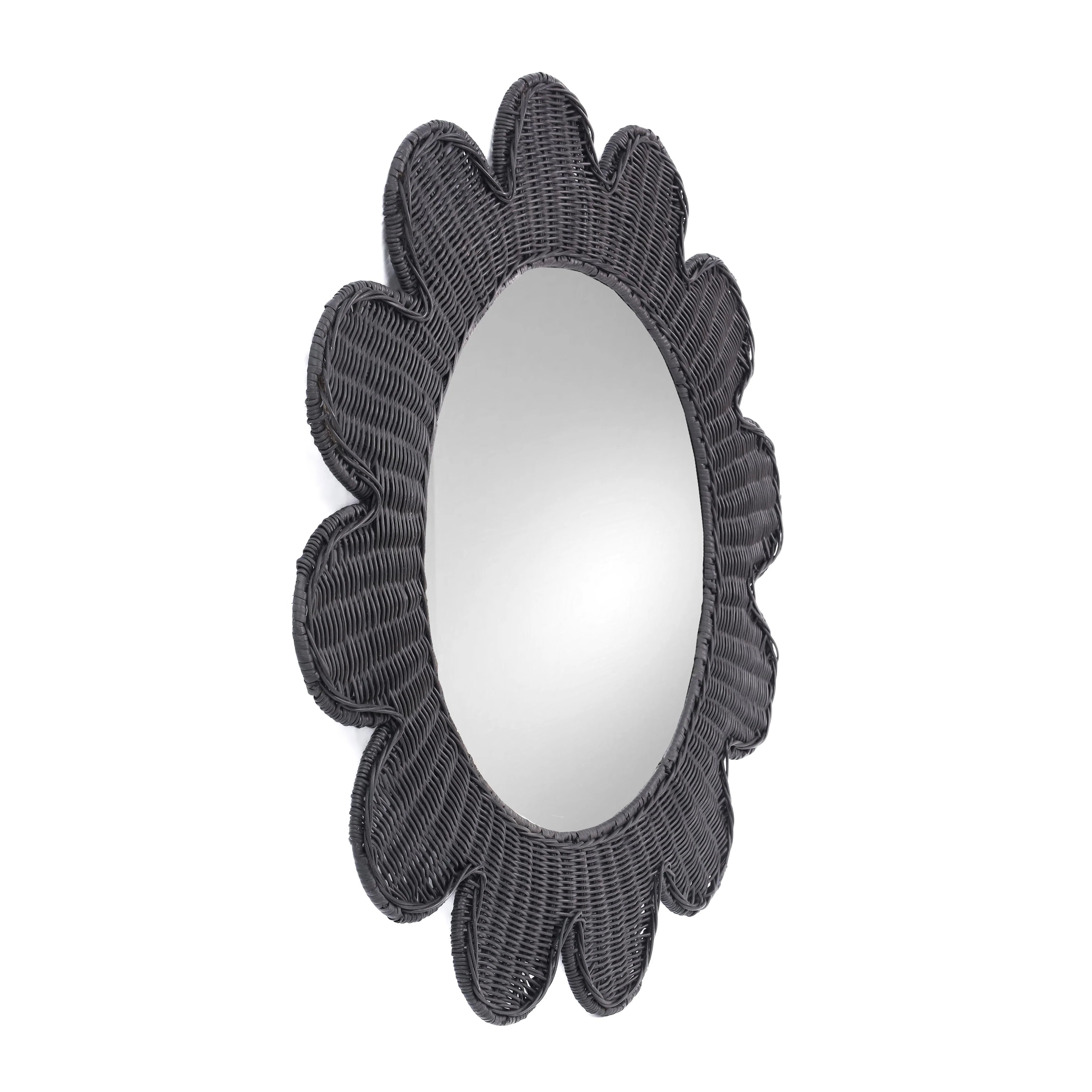 Coralie 33.4" Rattan Round Wall Mirror