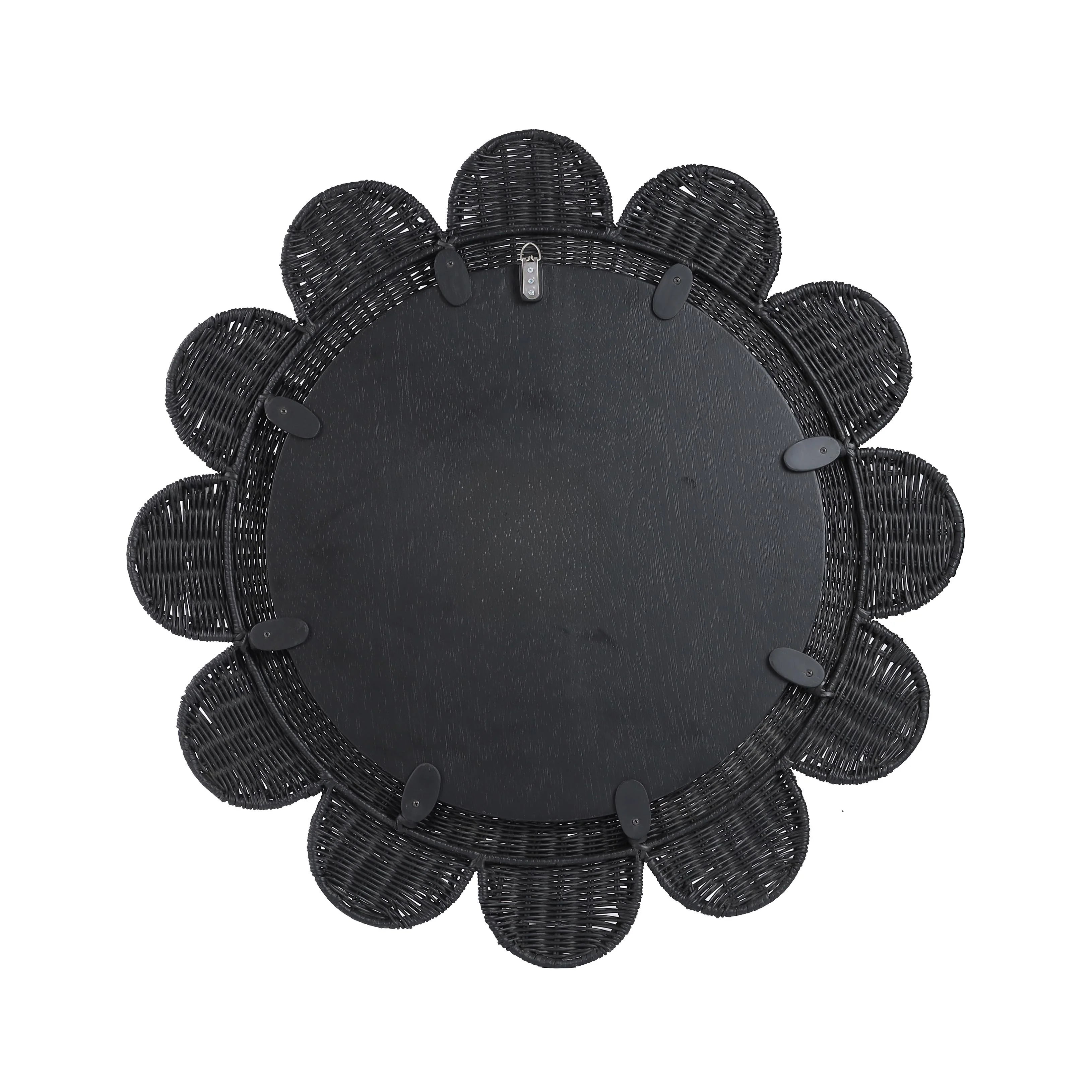 Coralie 33.4" Rattan Round Wall Mirror
