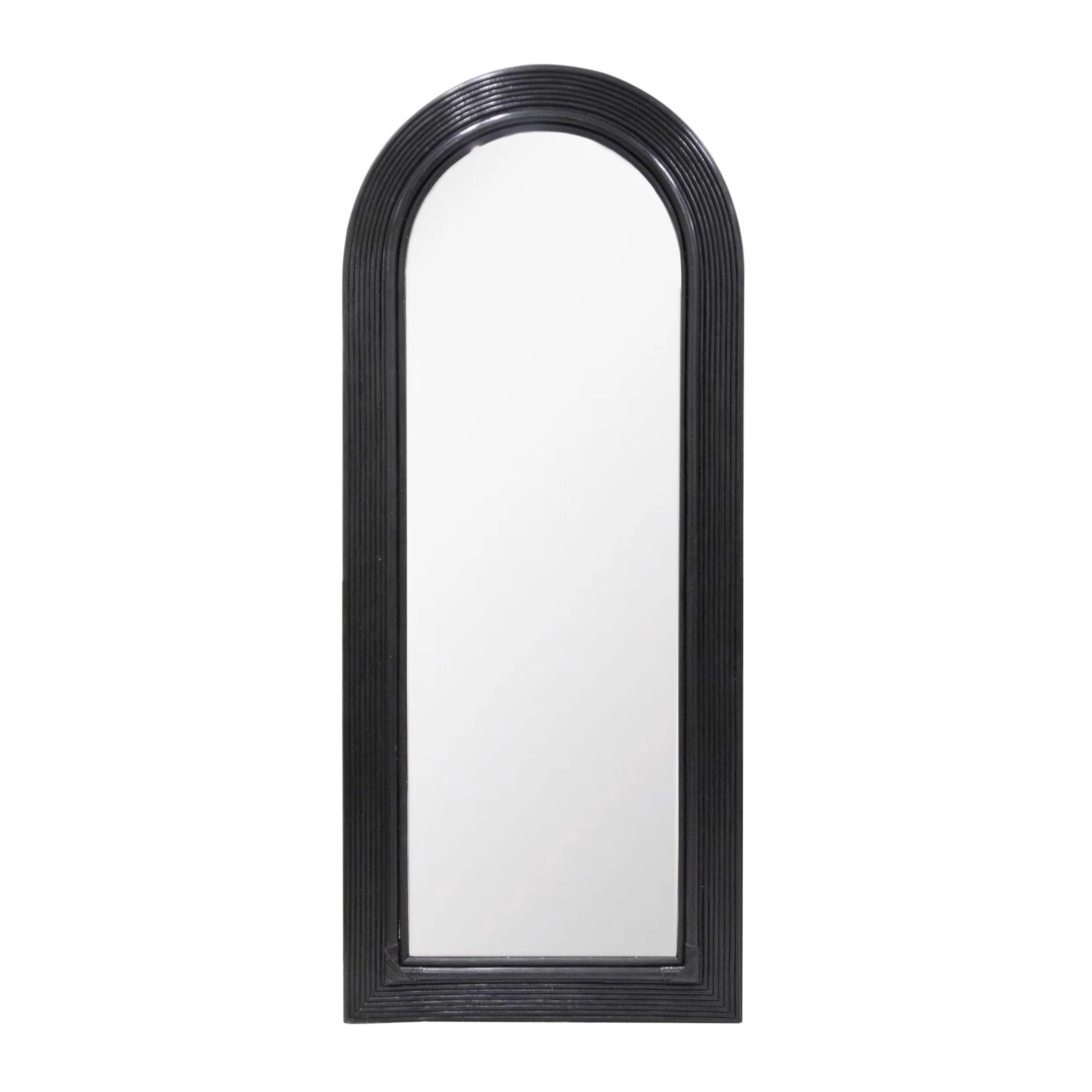 Tanya 70" Rattan Floor Mirror