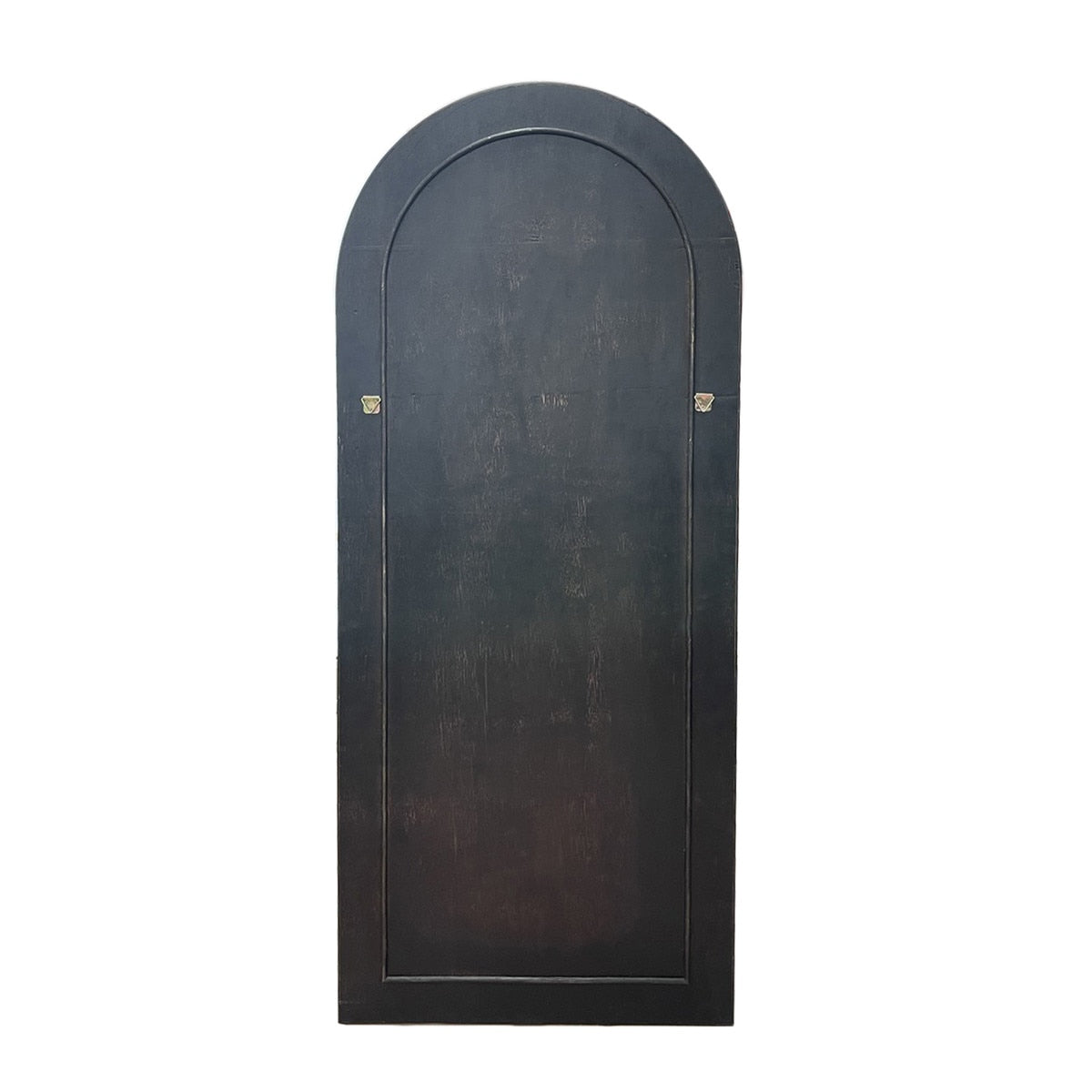 Miroir sur pied Tanya en rotin noir de 70 po