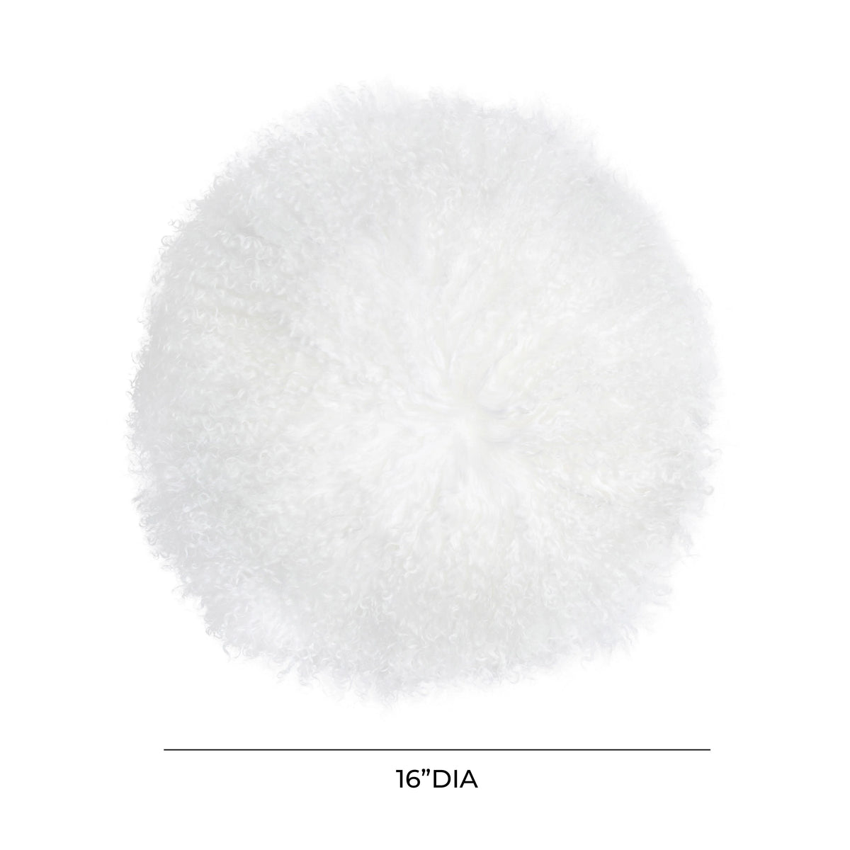 New Zealand 16" Sheepskin Round Throw Pillow