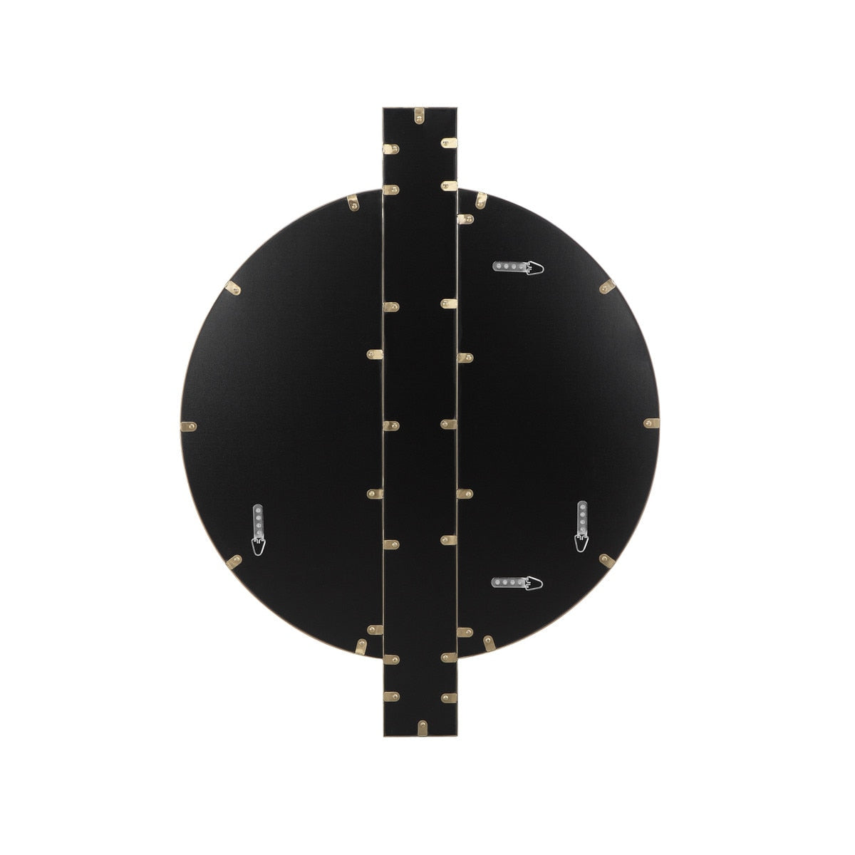 Miroir mural rond doré Carri