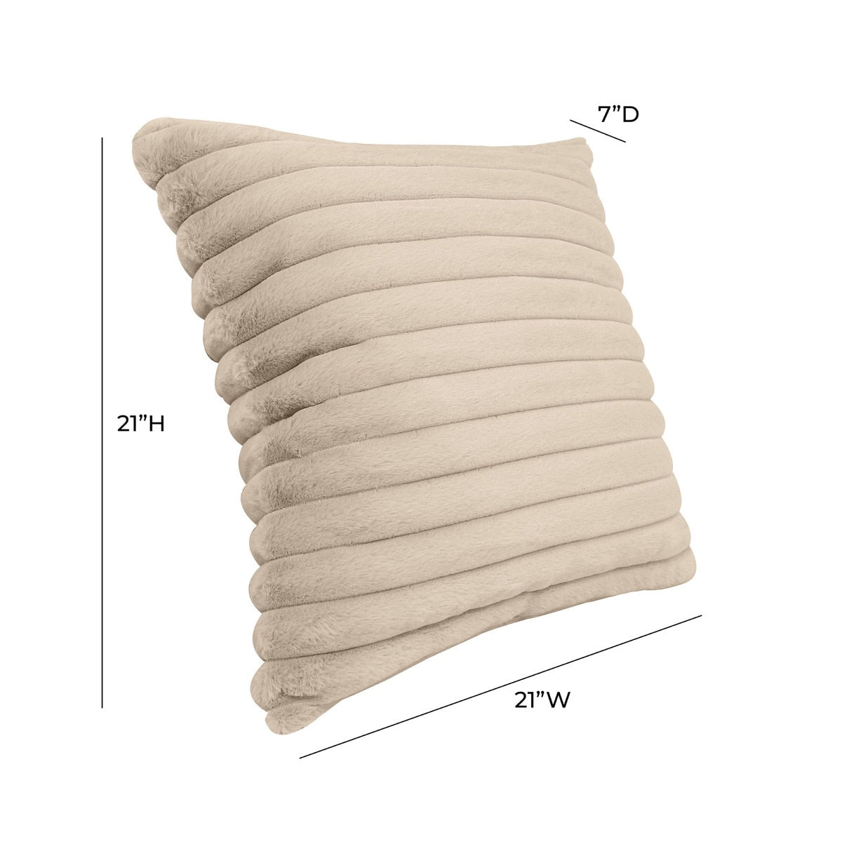 Furry Vegan Fur Square Accent Pillow