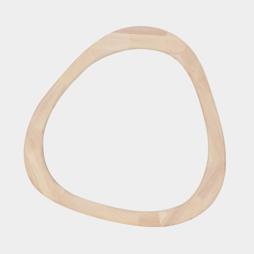 Klaryss Natural Wood Triangular Mirror