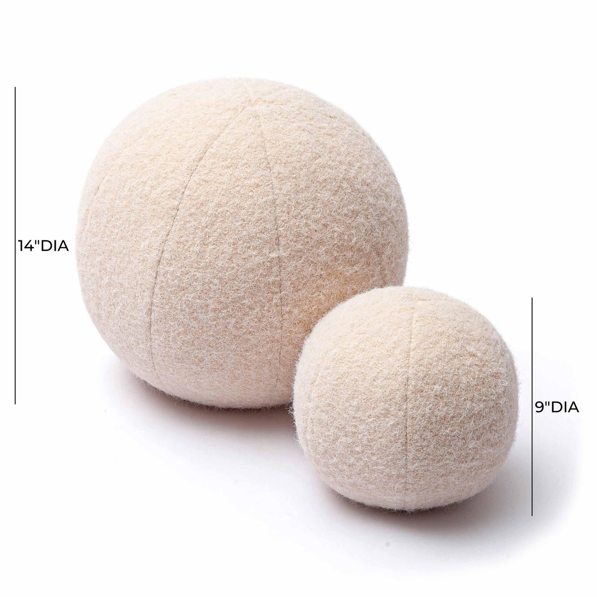 Boba Long Mohair Ball Throw Pillow (9"-14")