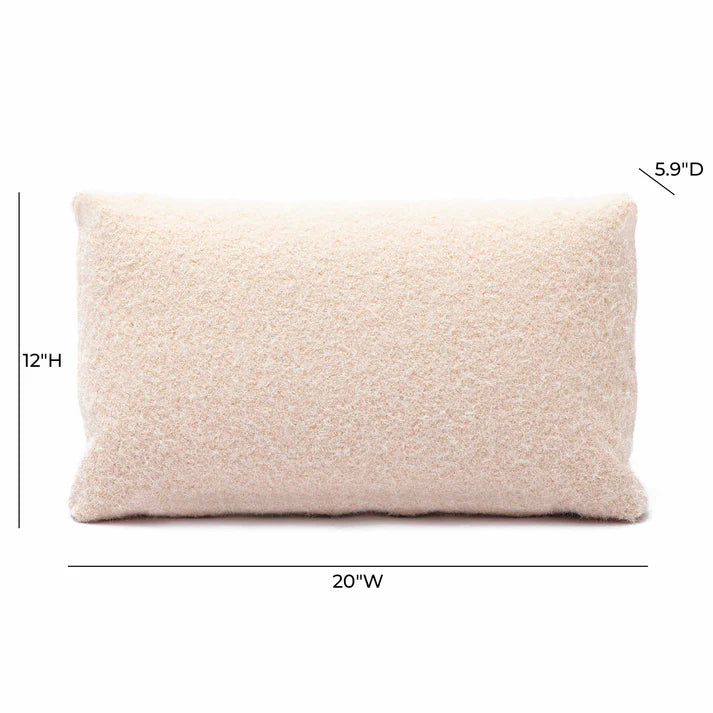 Malolo Long Mohair 20”x12" Rectangular Vegan-Down Pillow