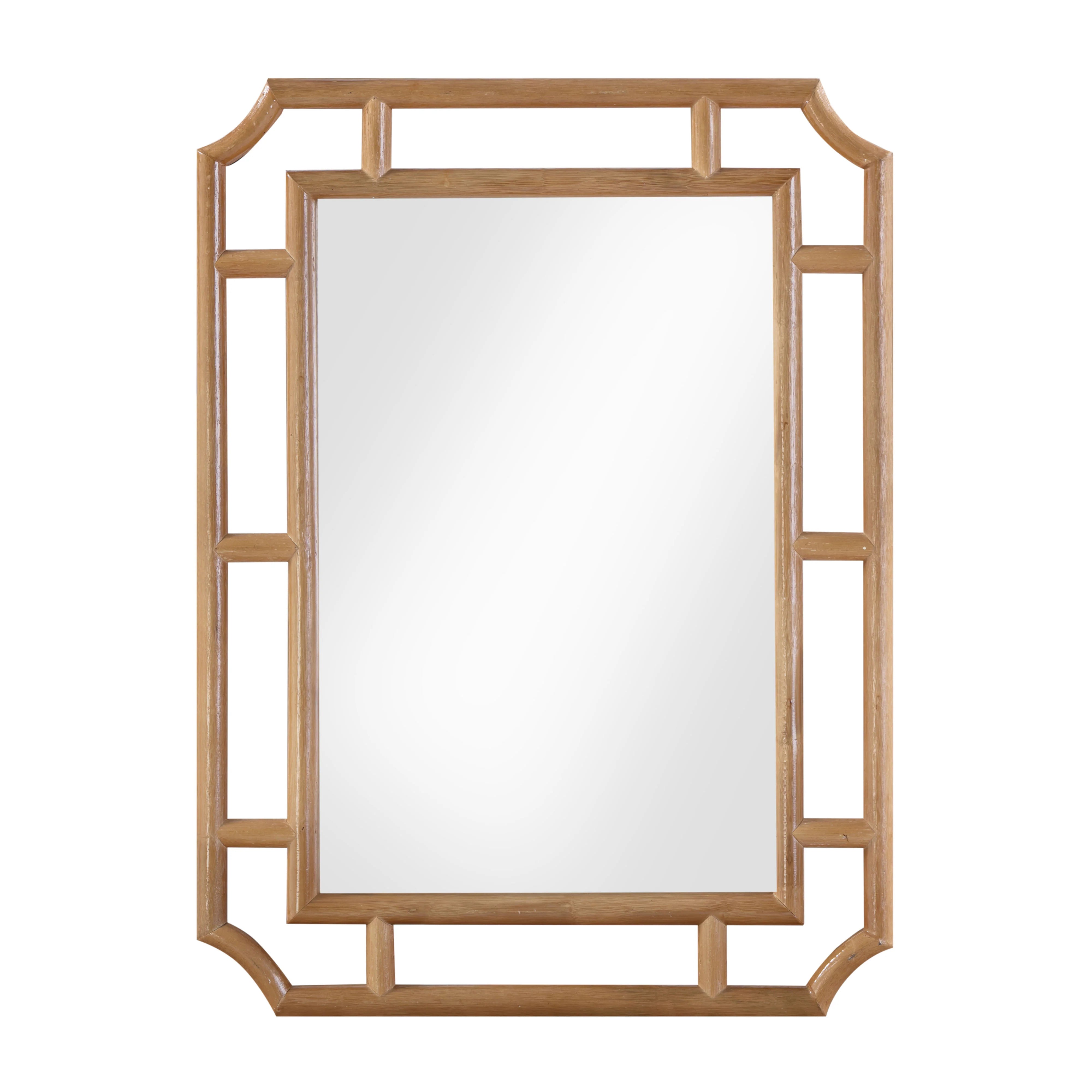 Cienna 24"x32" Natural Rattan Wall Mirror