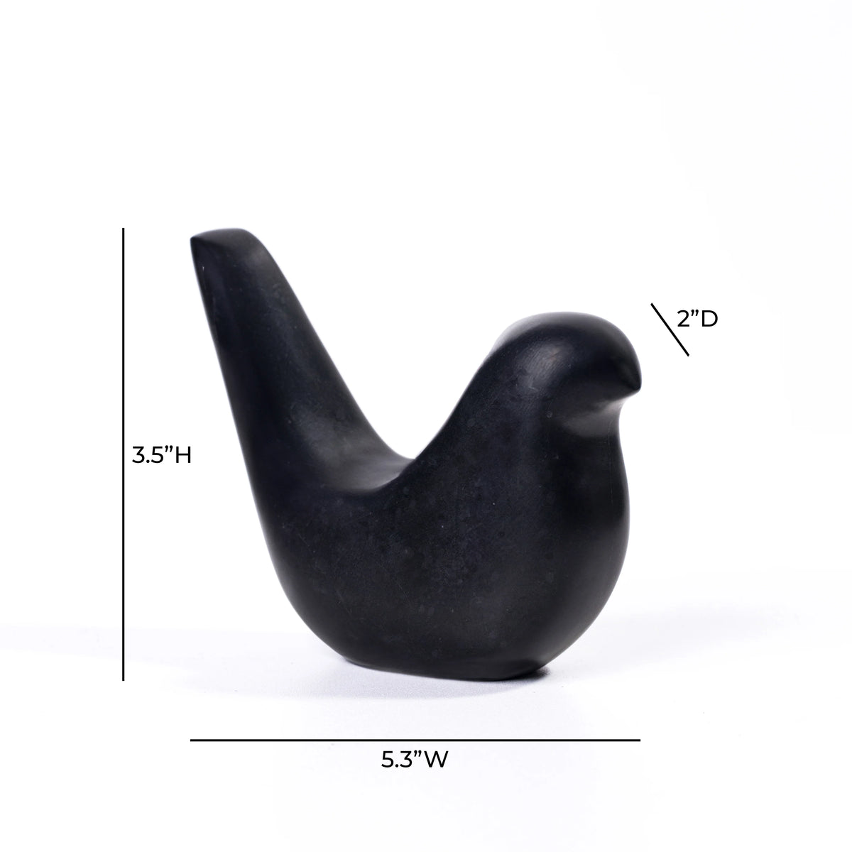 Black Marble Bird Statue