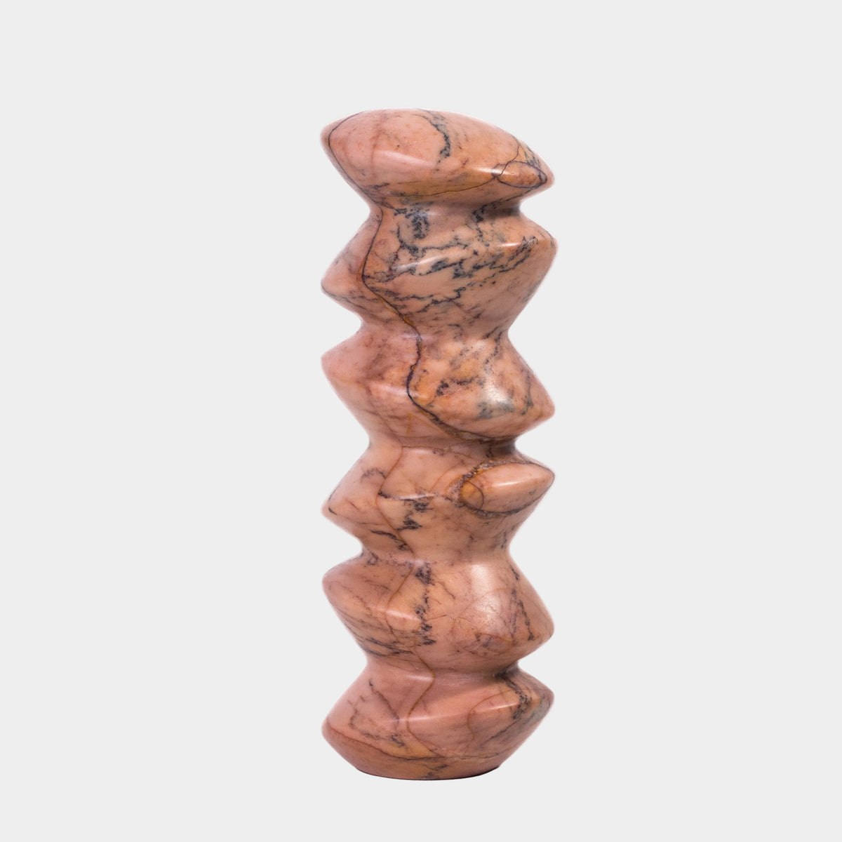 Marble Sunset Pink Cairn Tall Decorative Object