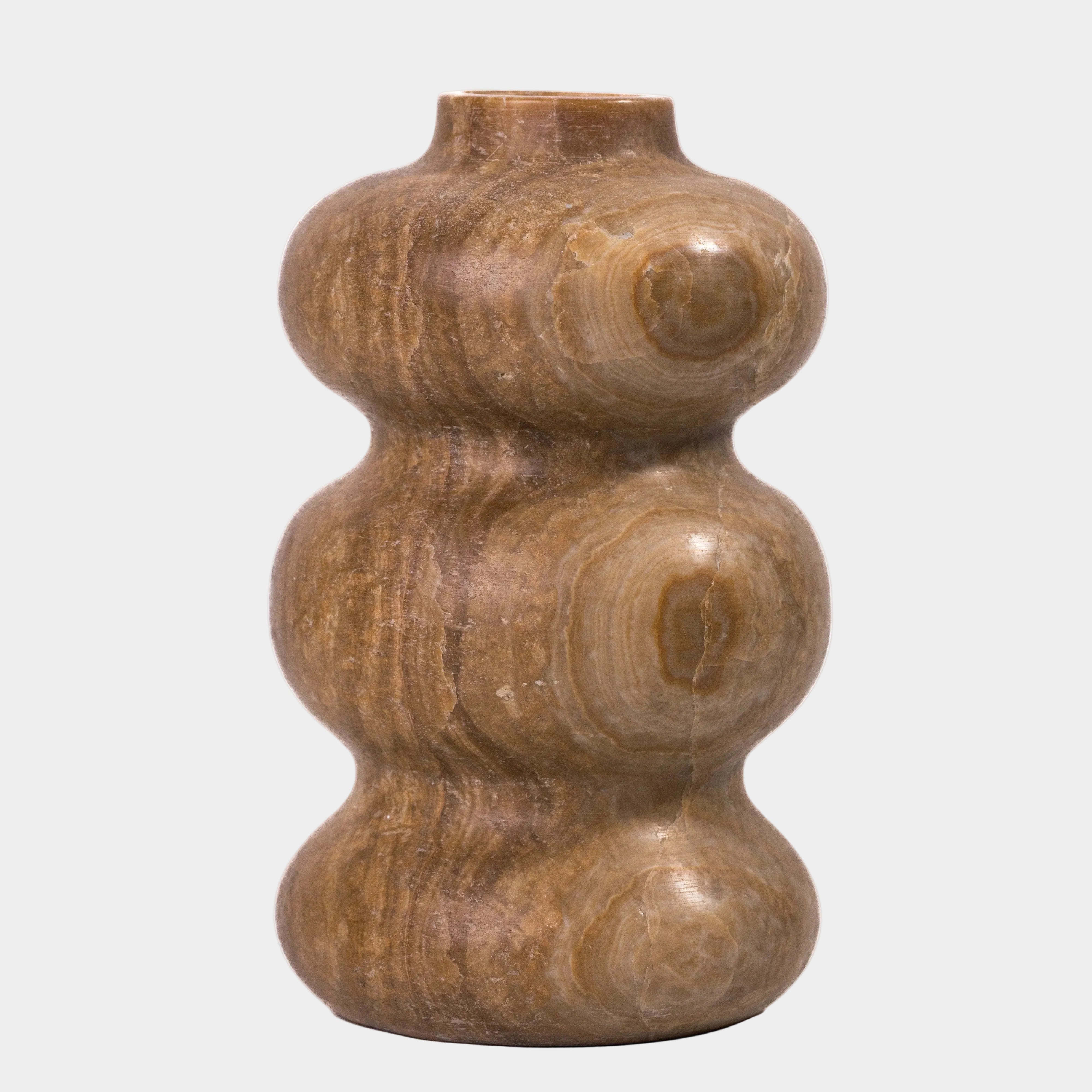 Marble Dark Onyx Swell Decorative Vase