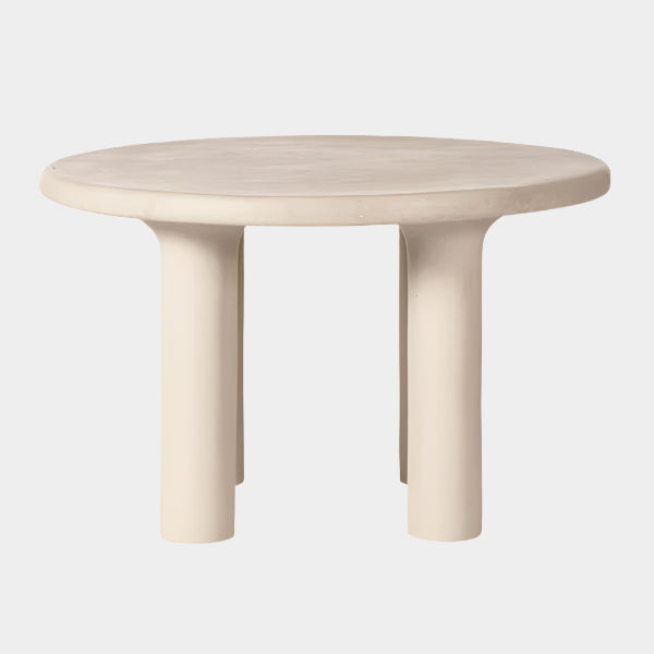 Barbara Cream Textured Indoor / Outdoor 47" Round Dining Table