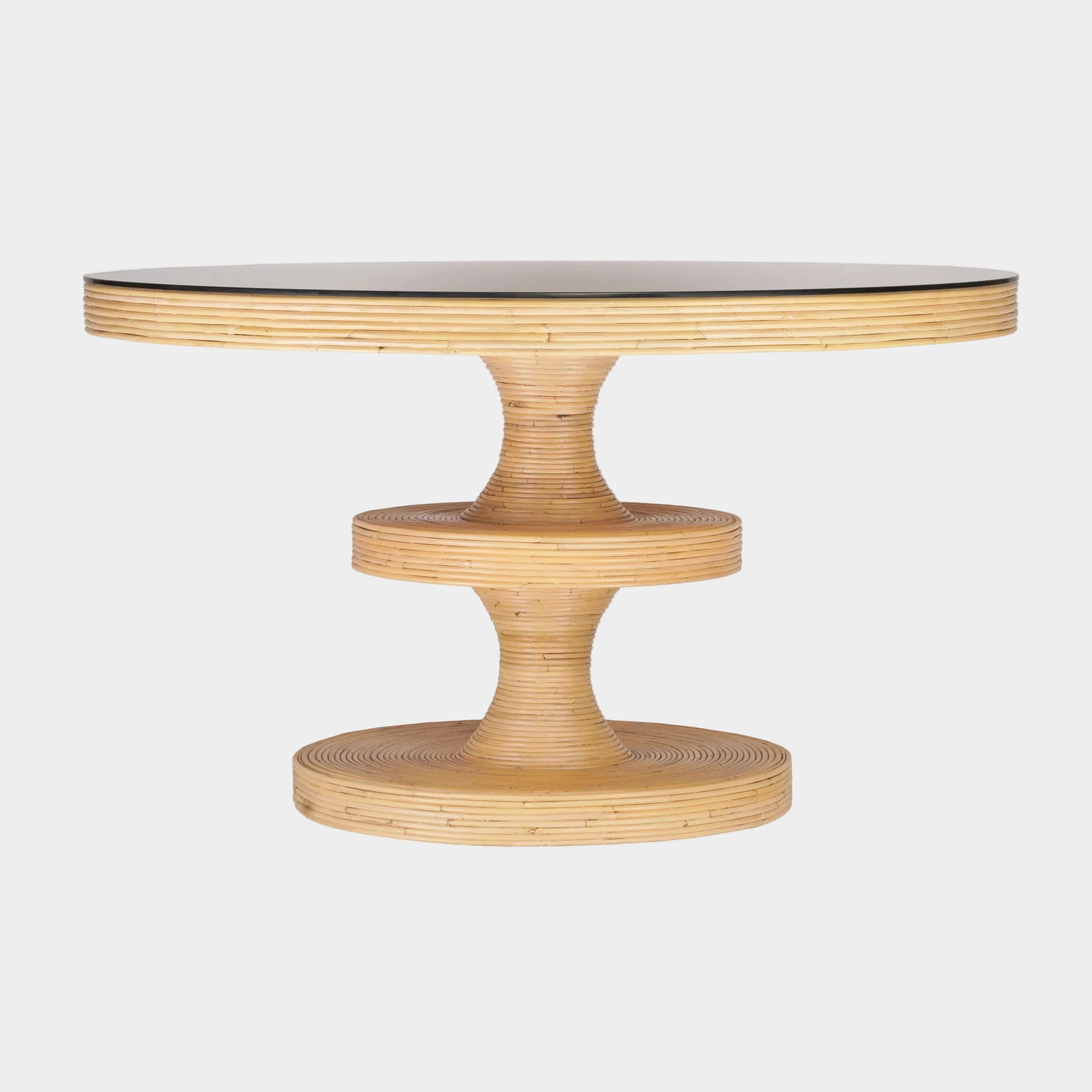 Apollonia 51" Natural Rattan Round Dining Table