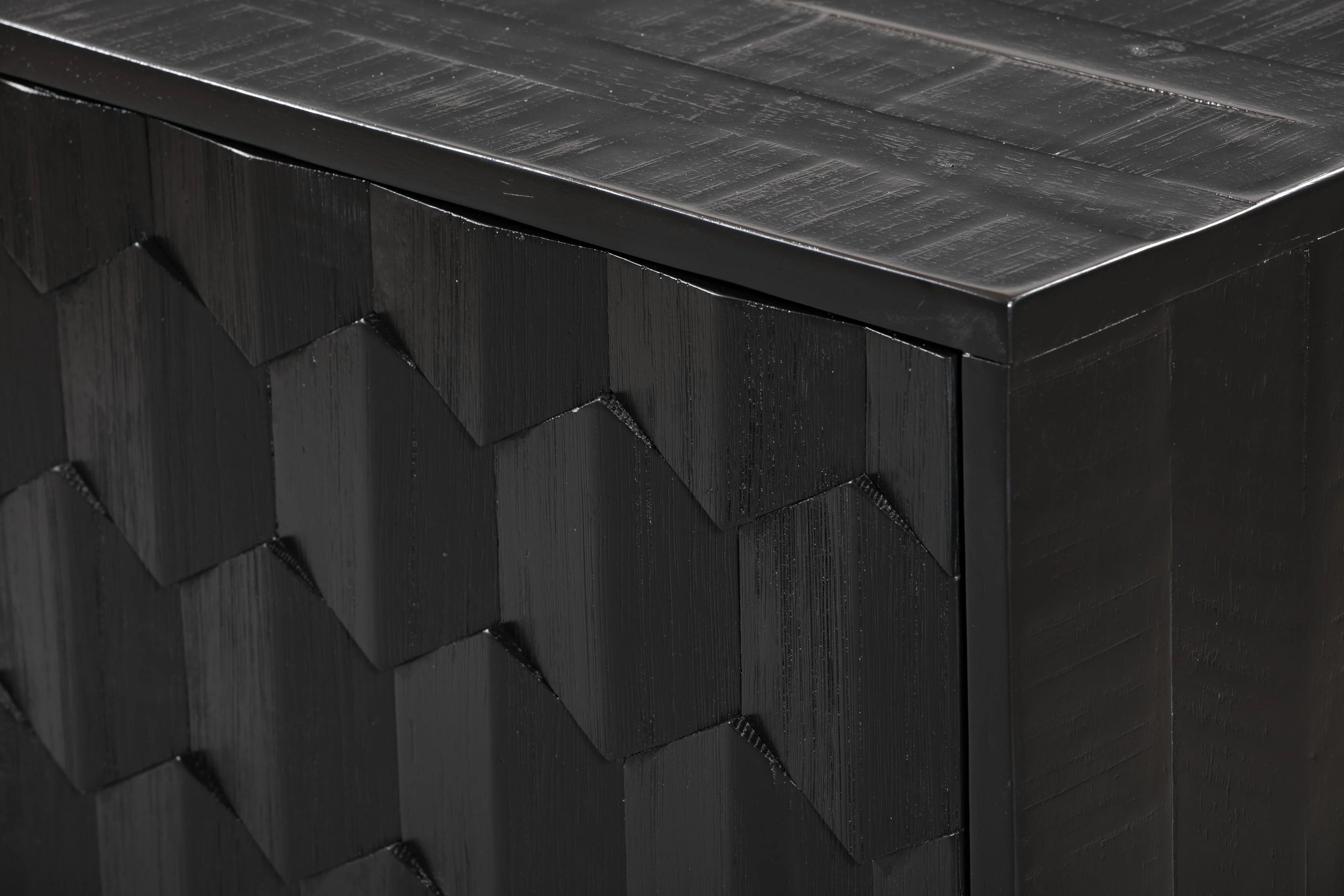 Valentina 59" Black Acacia Buffet