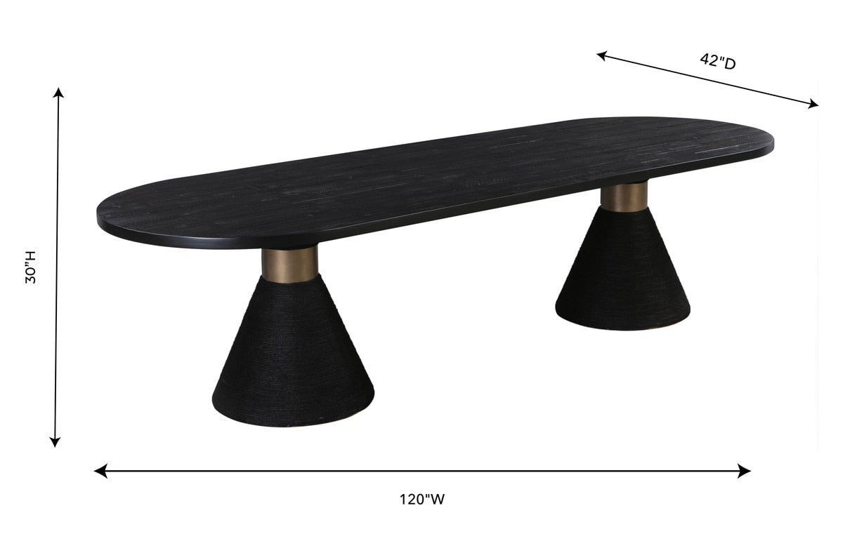 Table ovale en corde Rishi