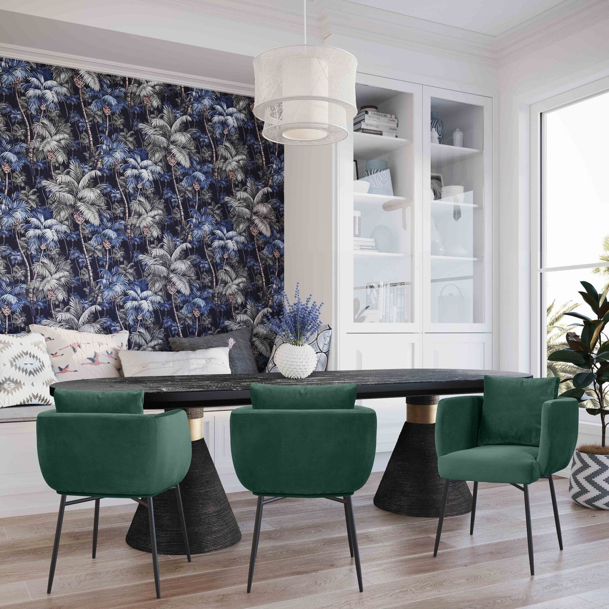 Table ovale en corde Rishi