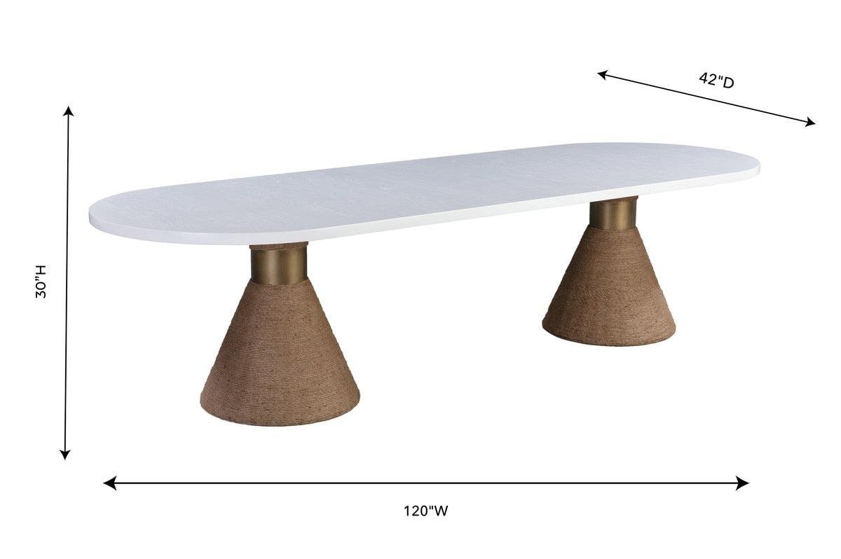 Table ovale en corde Rishi