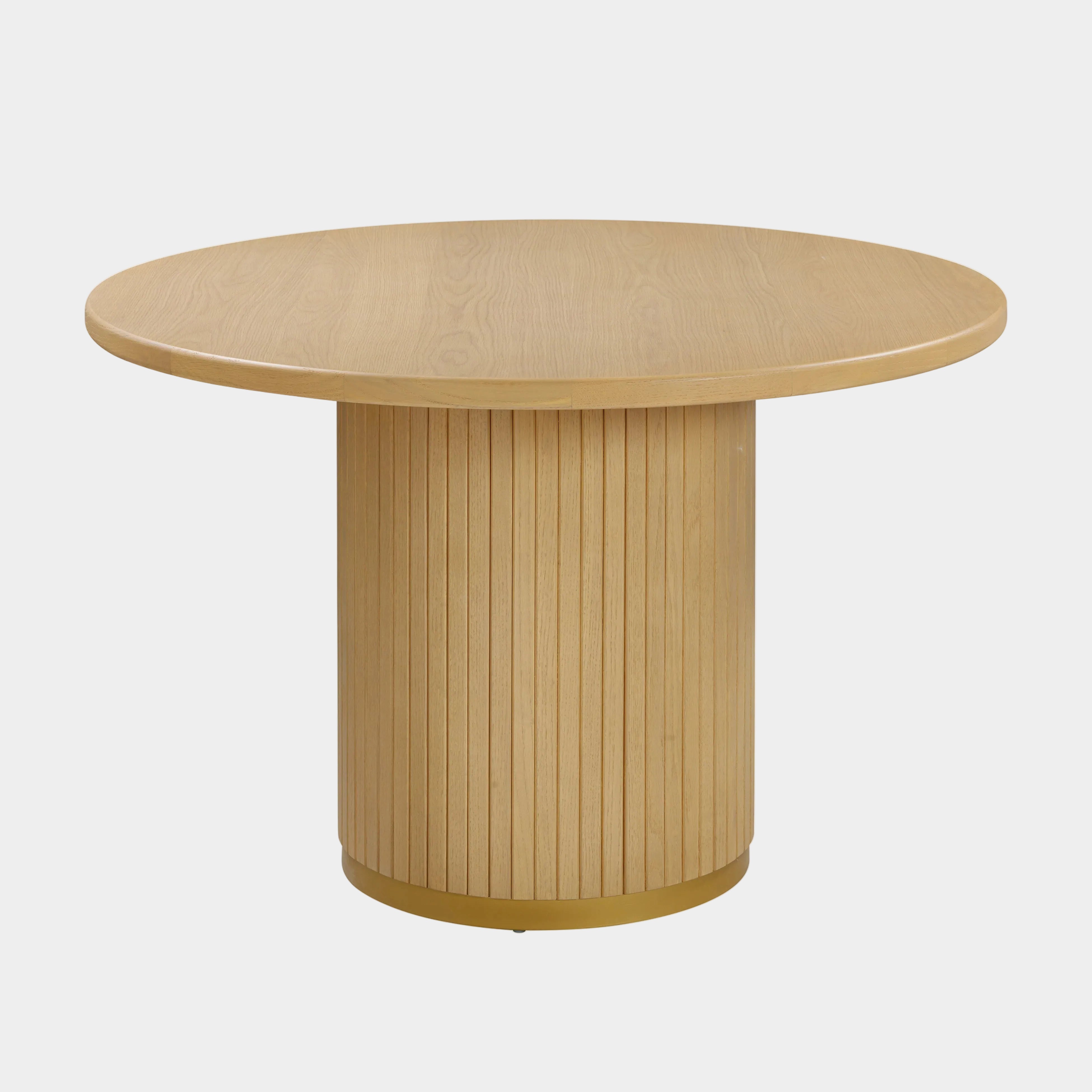 Chelsea 47" Oak Wood Round Dining Table