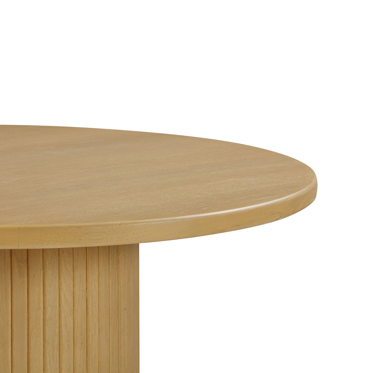 Table à manger ronde en bois de chêne naturel Chelsea