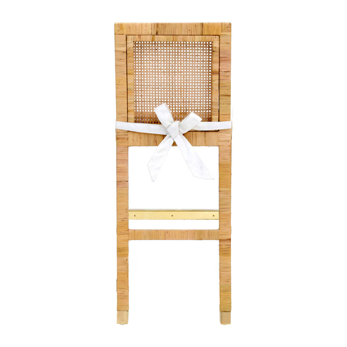 Tabouret de bar en tissu et rotin Amara Performance