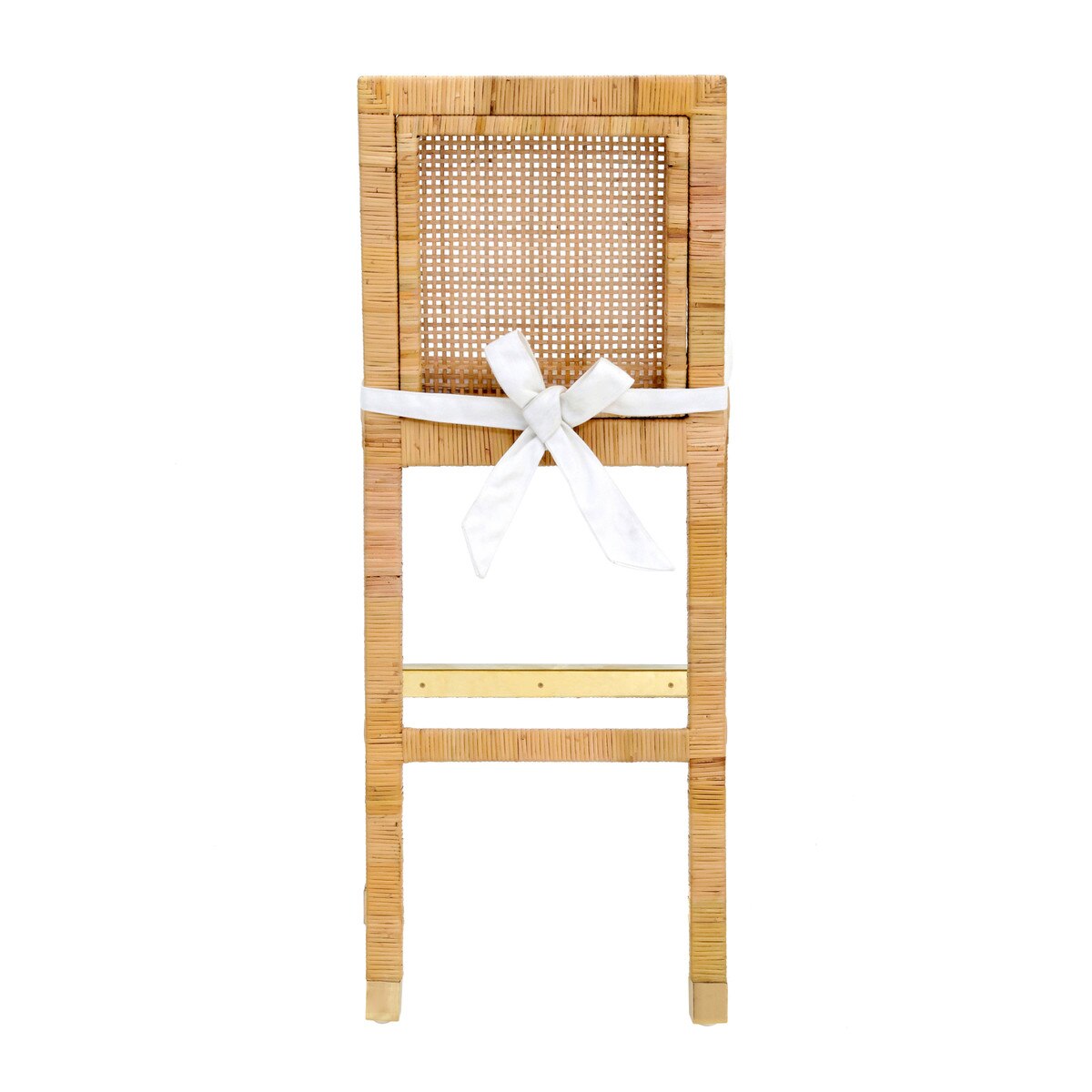 Tabouret de bar en tissu et rotin Amara Performance