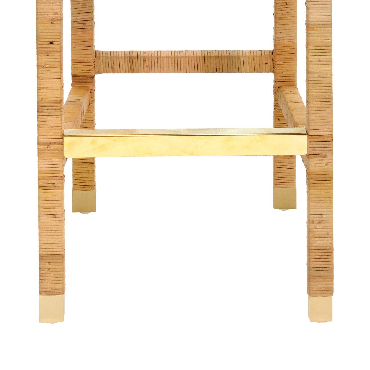 Tabouret de bar en tissu et rotin Amara Performance