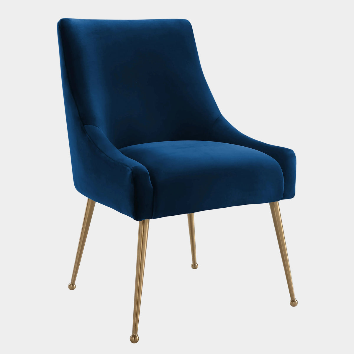 Chaise d'appoint Beatrix en velours bleu marine