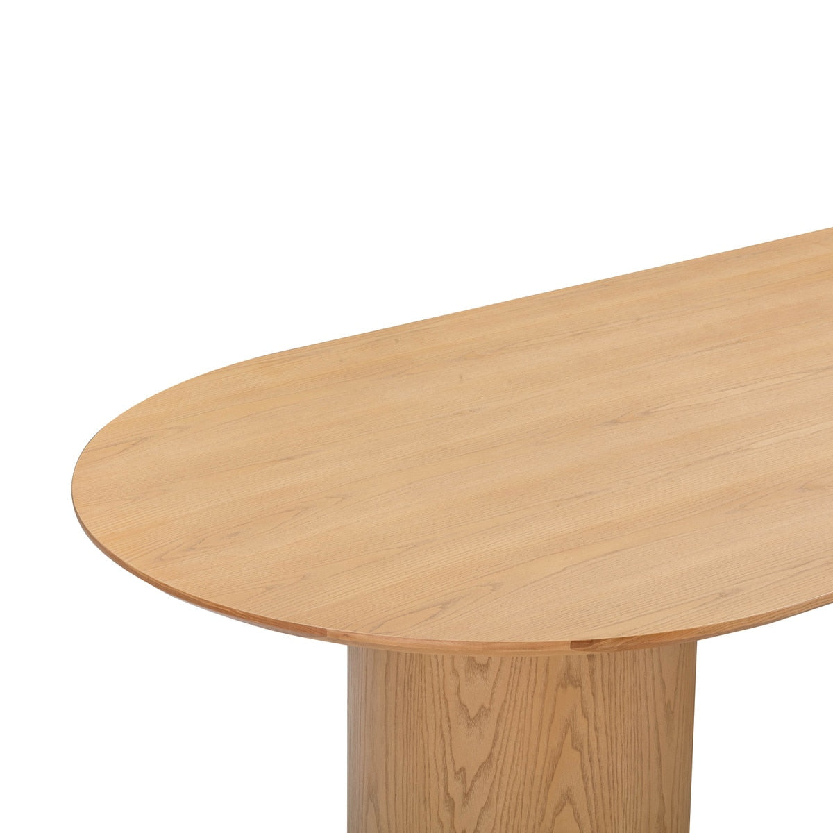 Brandy Natural Ash Wood 95" Oval Dining Table