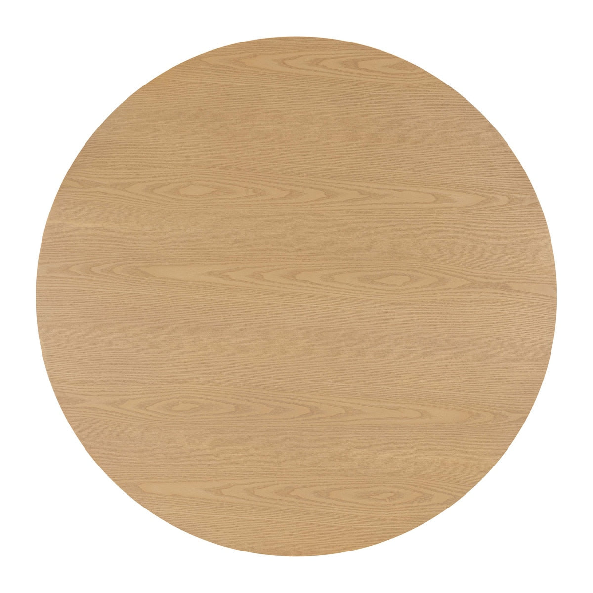 Table à manger ronde en frêne naturel et rotin Akiba de 47 po