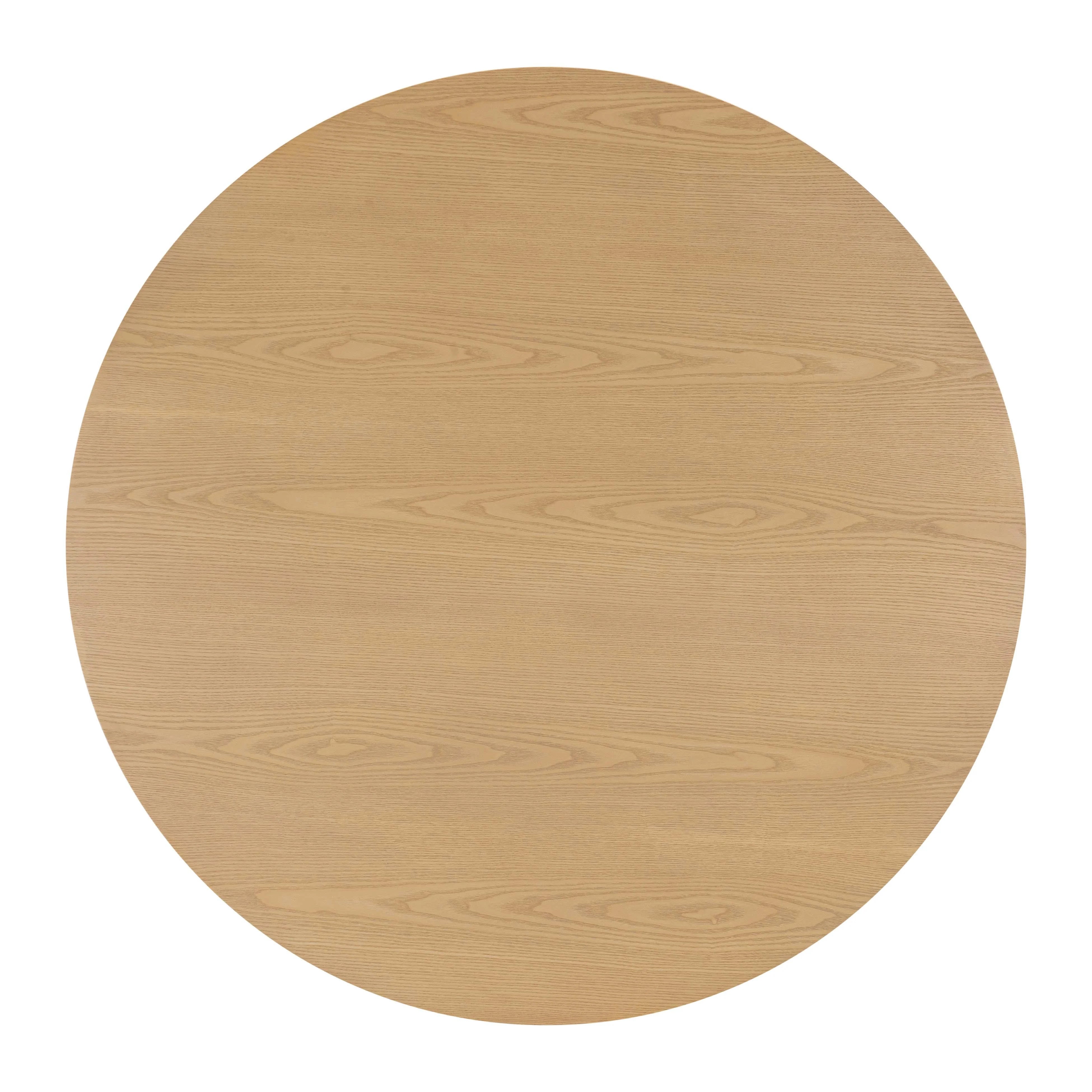 Akiba 47" Natural Ash & Rattan Round Dining Table
