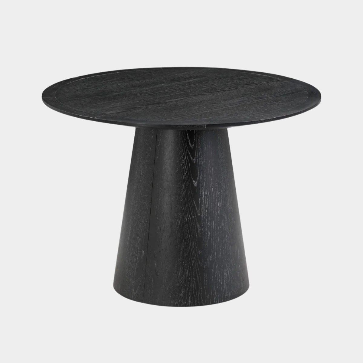 Table à manger ronde en chêne noir Sahara de 41 po