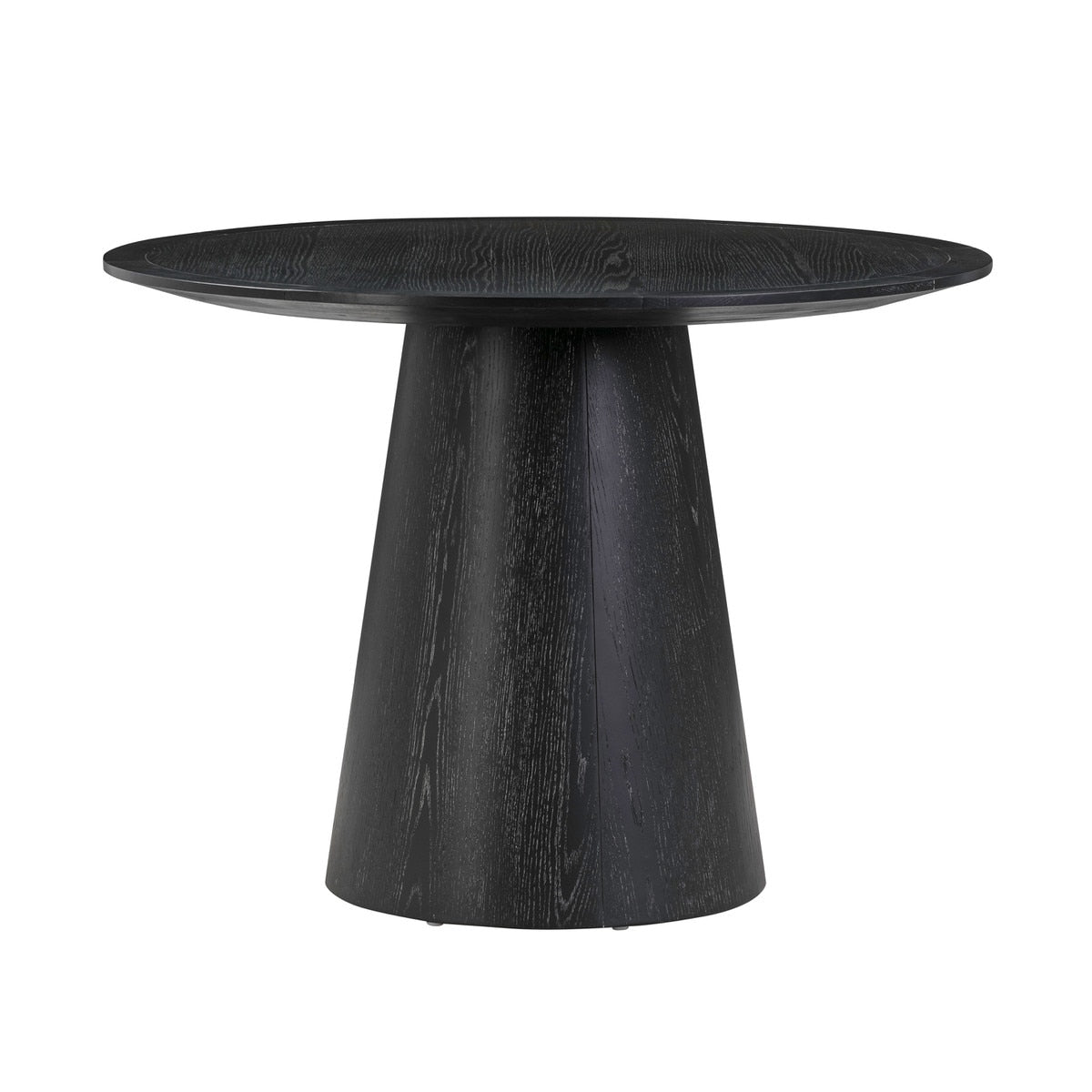 Table à manger ronde en chêne noir Sahara de 41 po