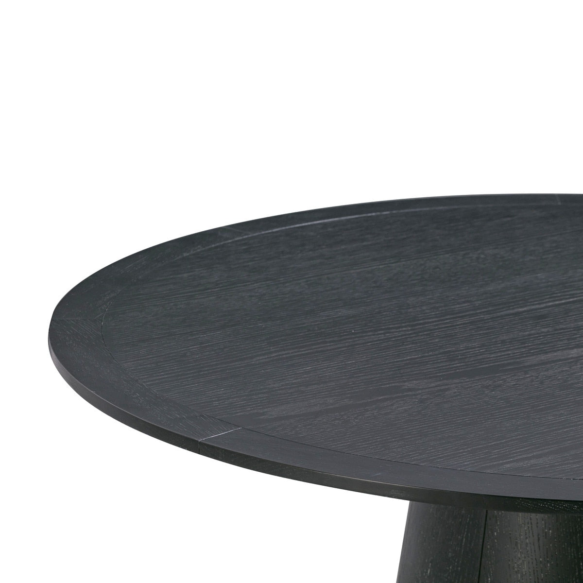 Table à manger ronde en chêne noir Sahara de 41 po