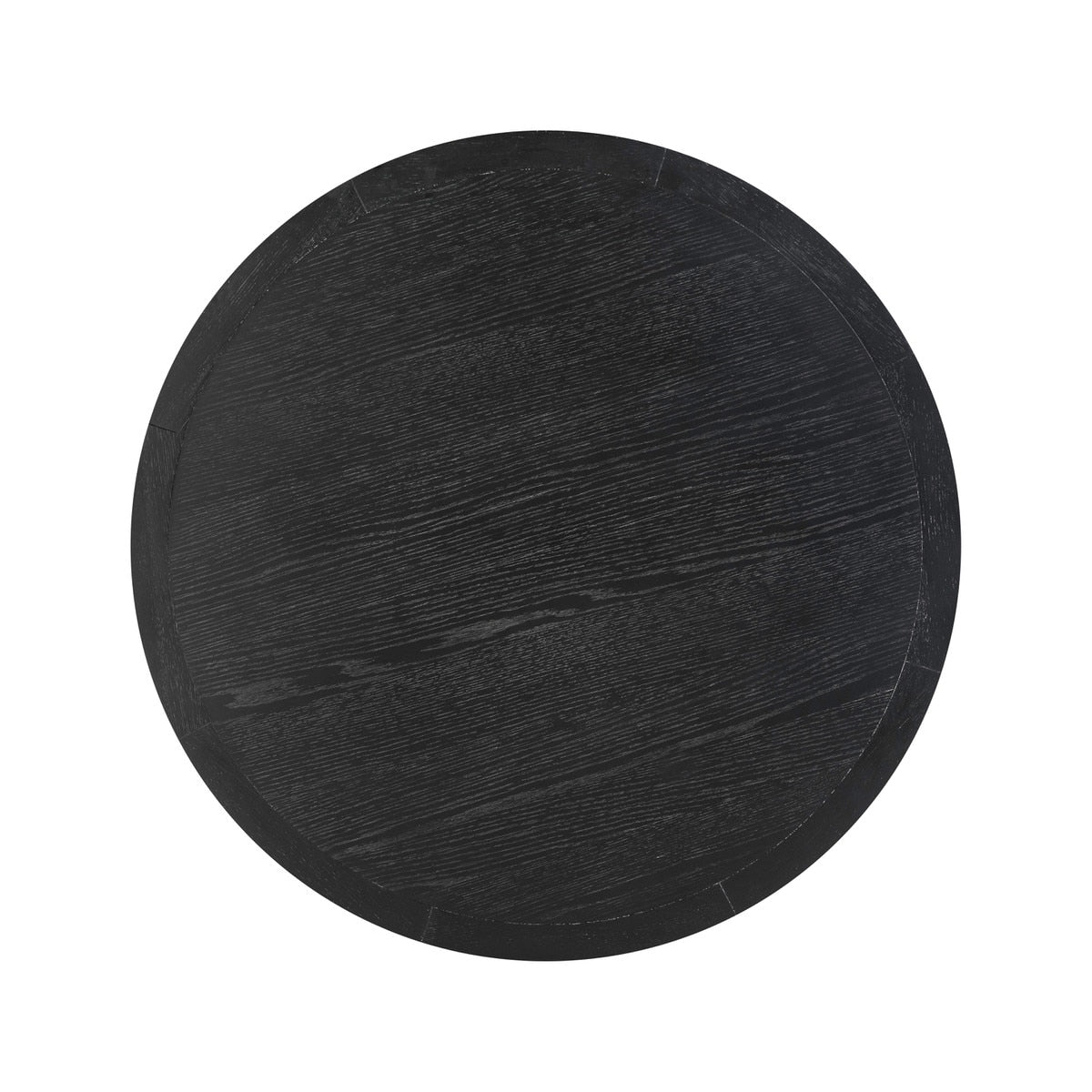 Table à manger ronde en chêne noir Sahara de 41 po