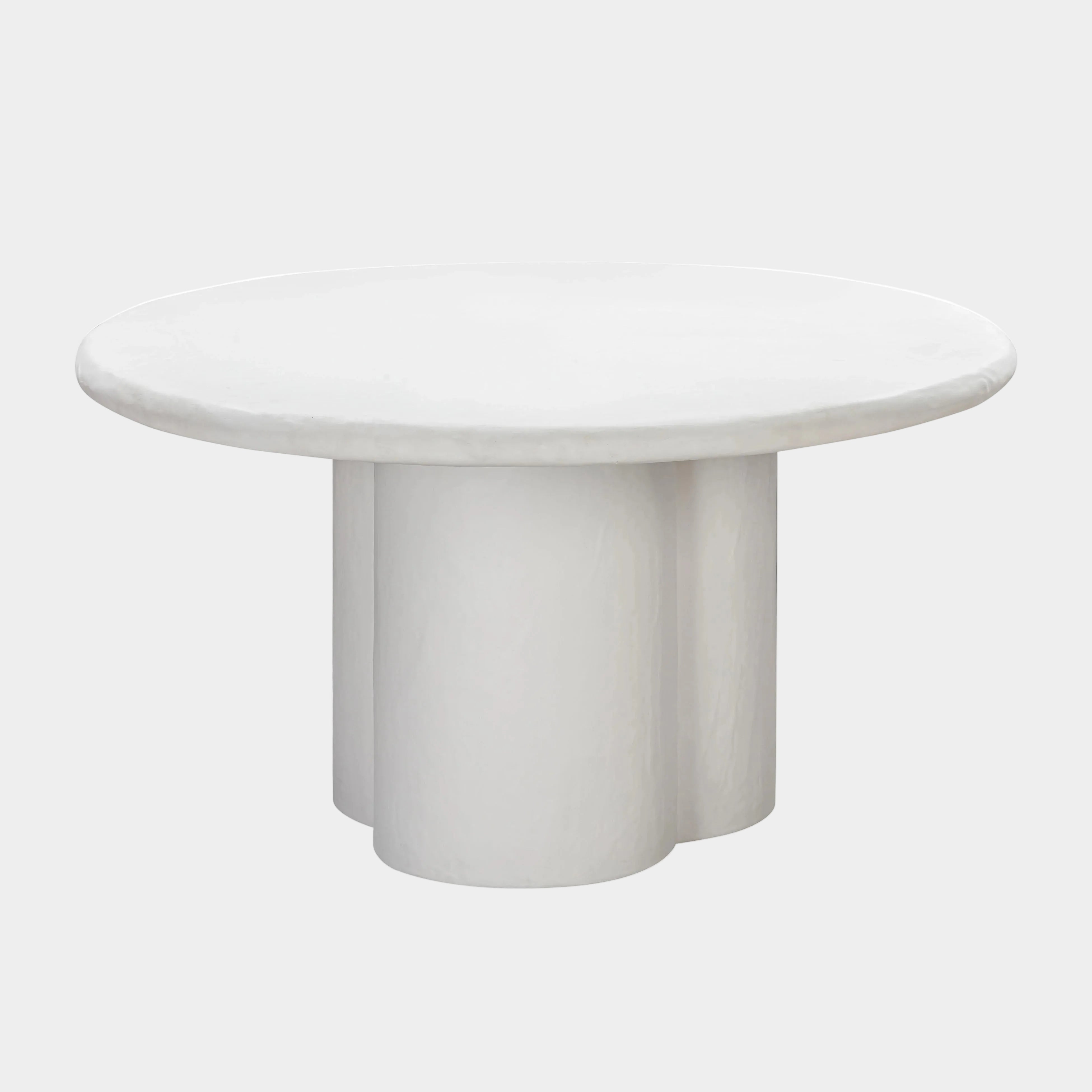 Elika 59" Faux Plaster Indoor / Outdoor Round Dining Table