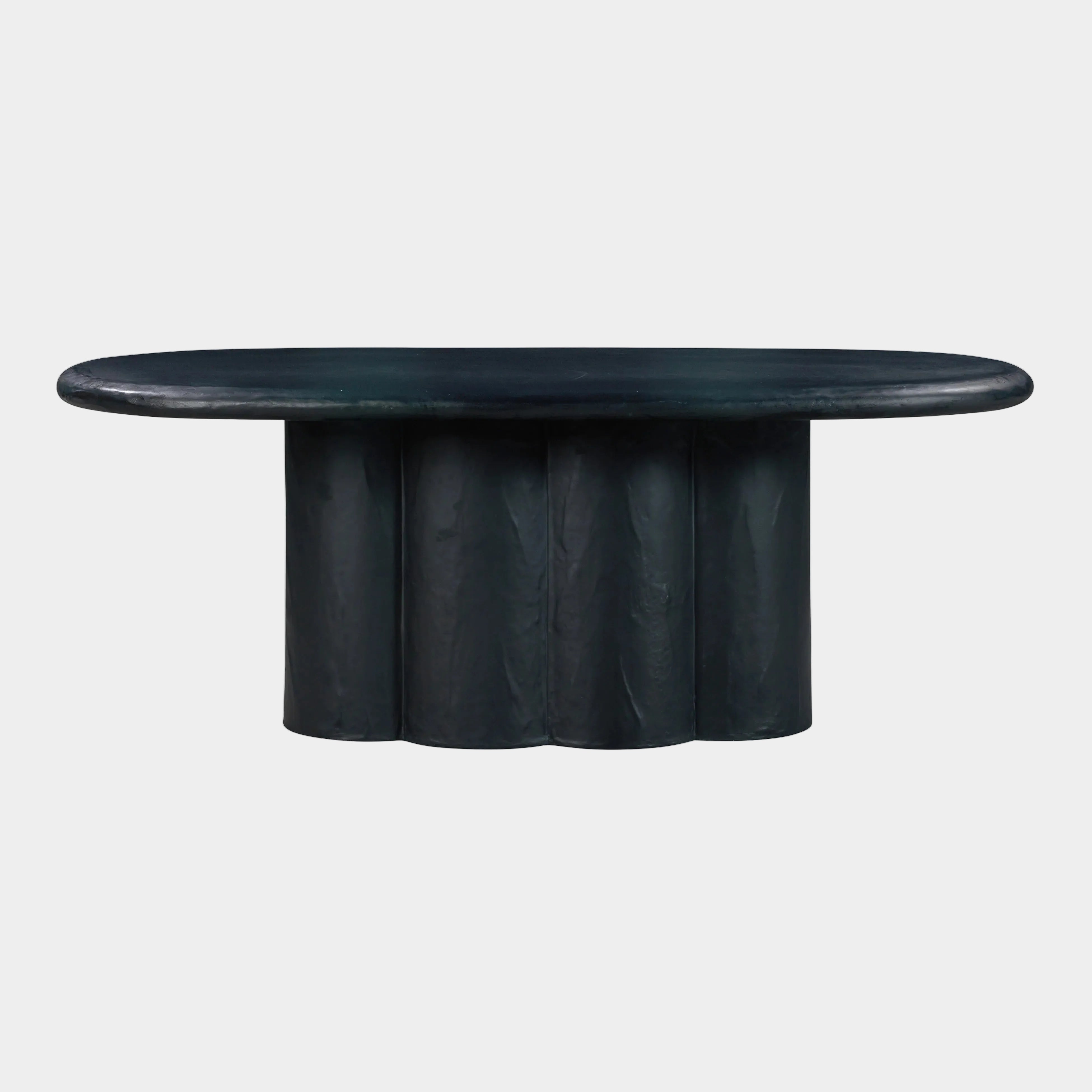 Elika 80" Faux Plaster Indoor / Outdoor Oval Dining Table