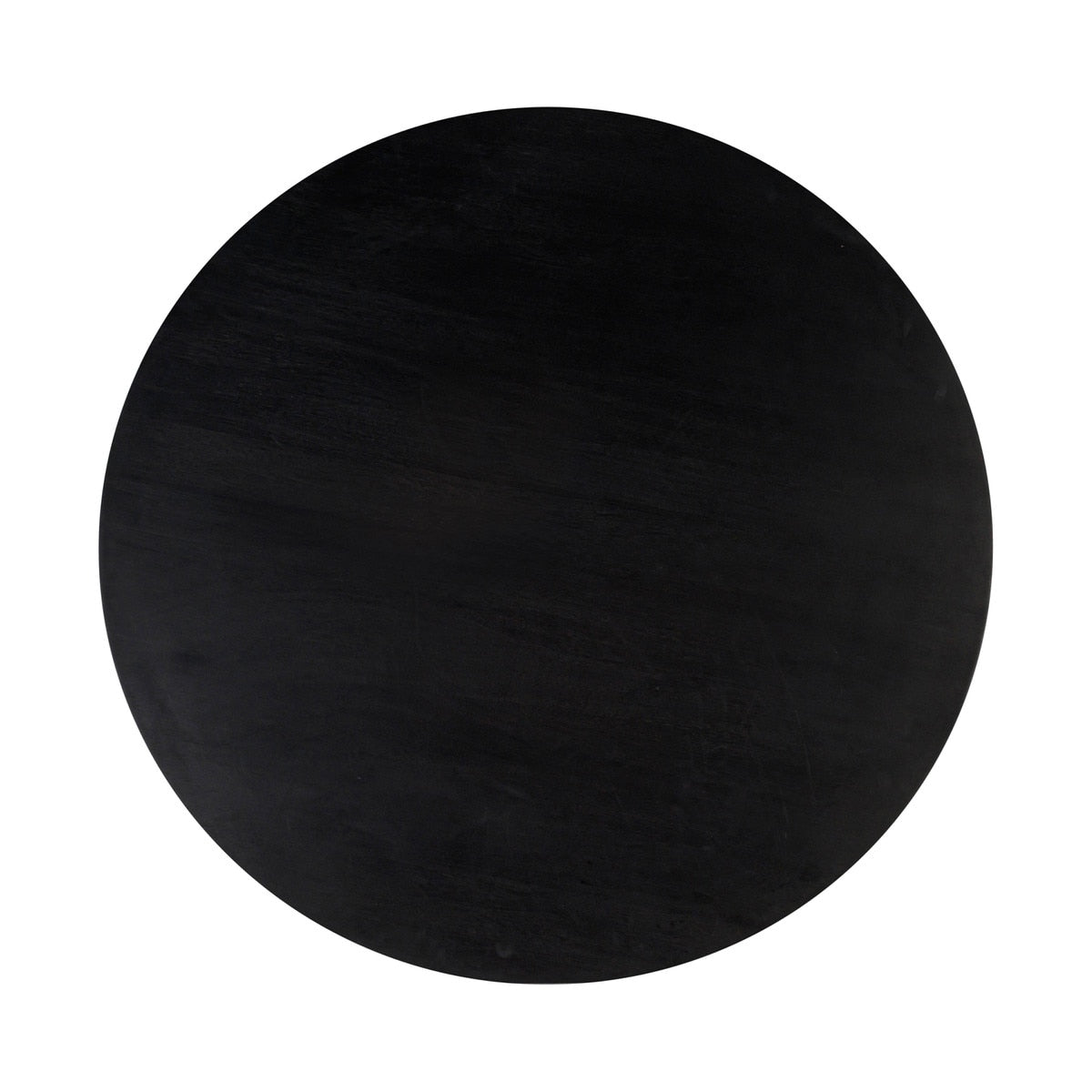 Table à manger ronde en acacia noir et faux plâtre de 54 po de Gevra