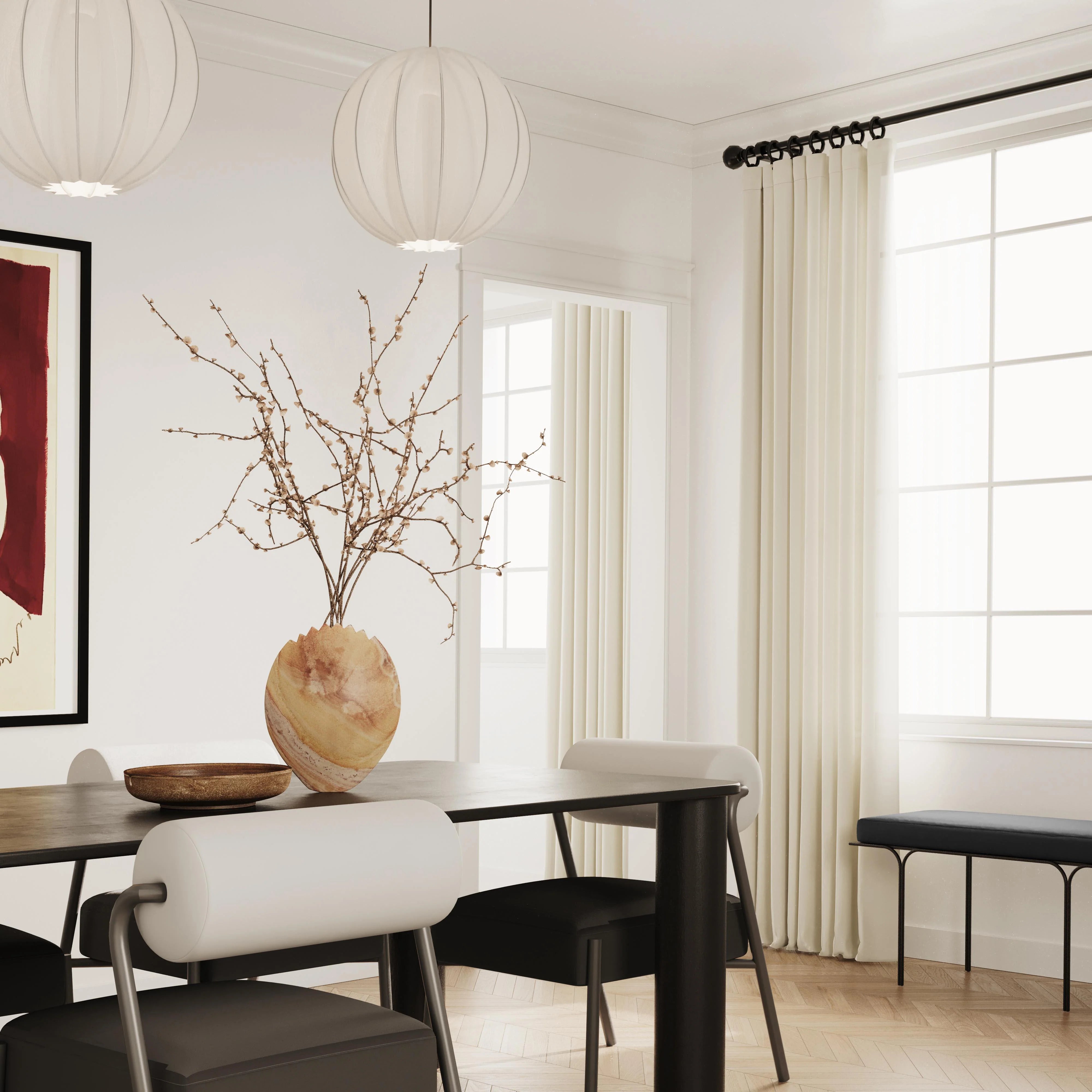 Akola 106" Oak Rectangular Dining Table