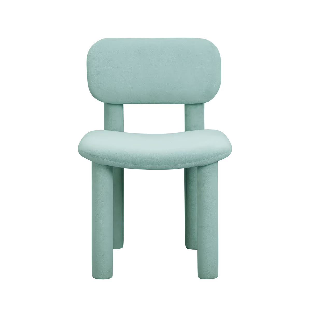 Chaise de salle à manger en velours bleu pâle Elise
