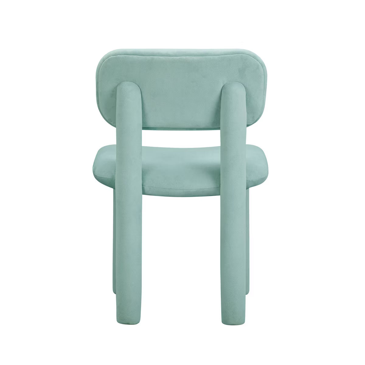Chaise de salle à manger en velours bleu pâle Elise