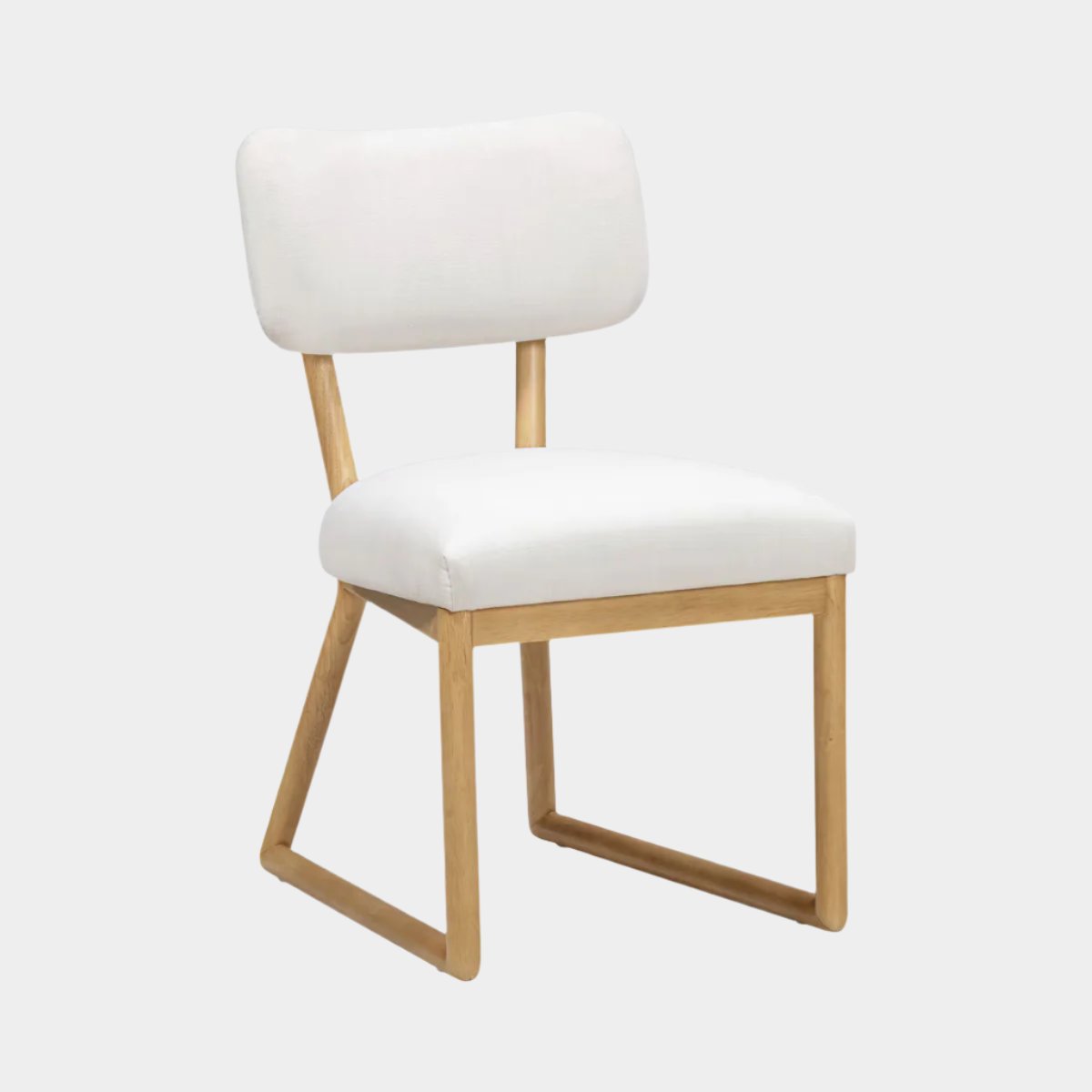 Chaise de salle à manger en tissu recyclé Bobbie Cream Performance