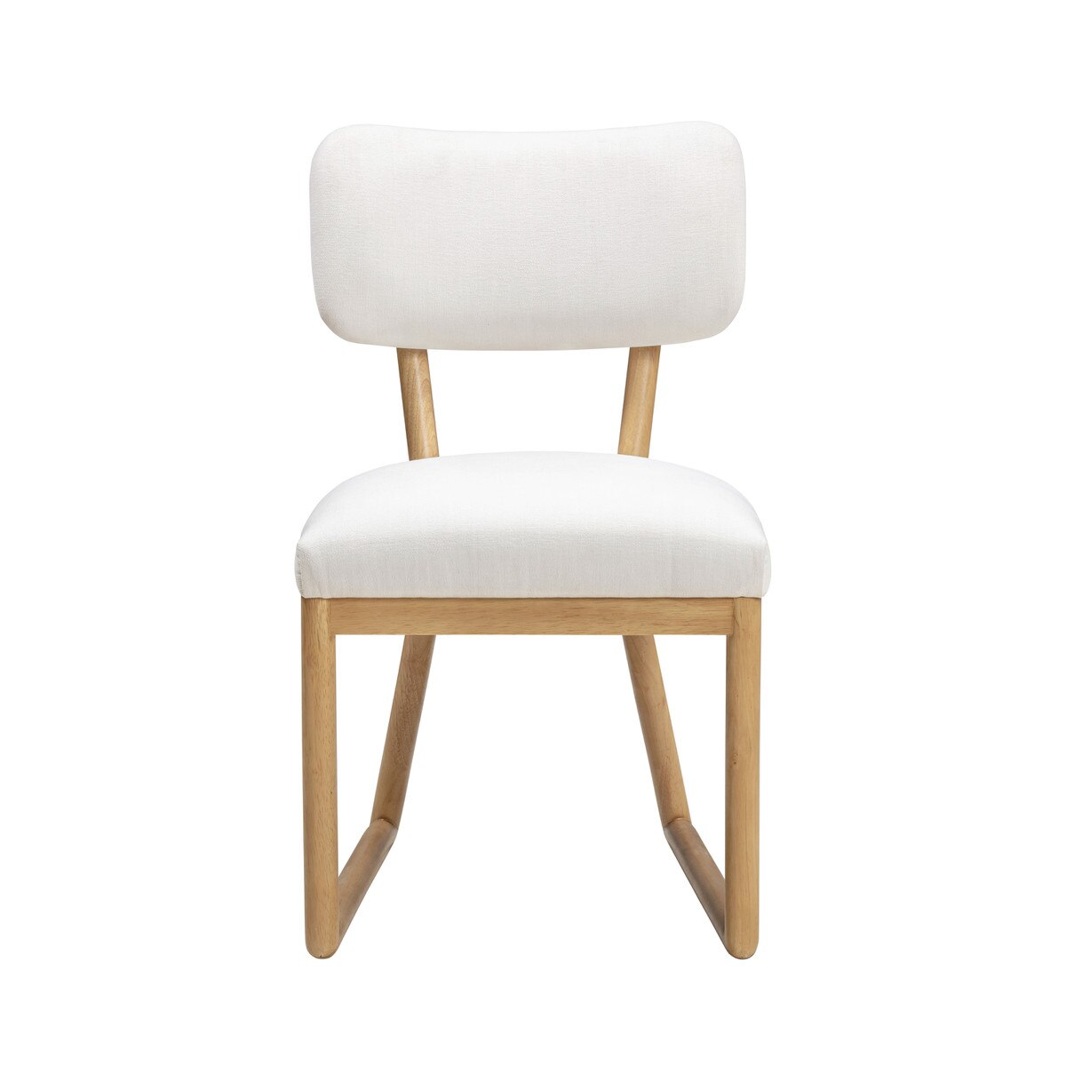 Chaise de salle à manger en tissu recyclé Bobbie Cream Performance