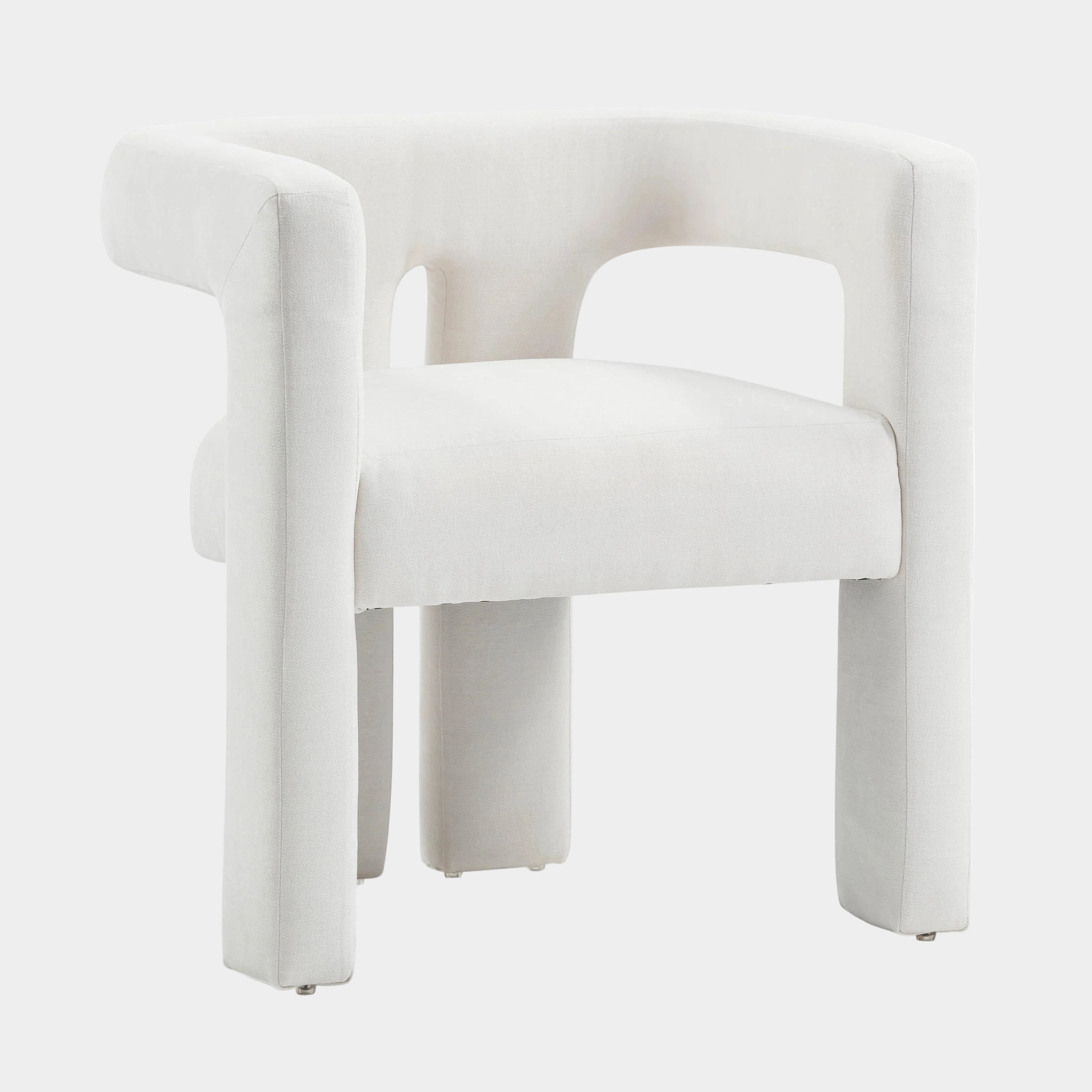 Sloane Bone White Upcycled Performance Fabric Accent Chair