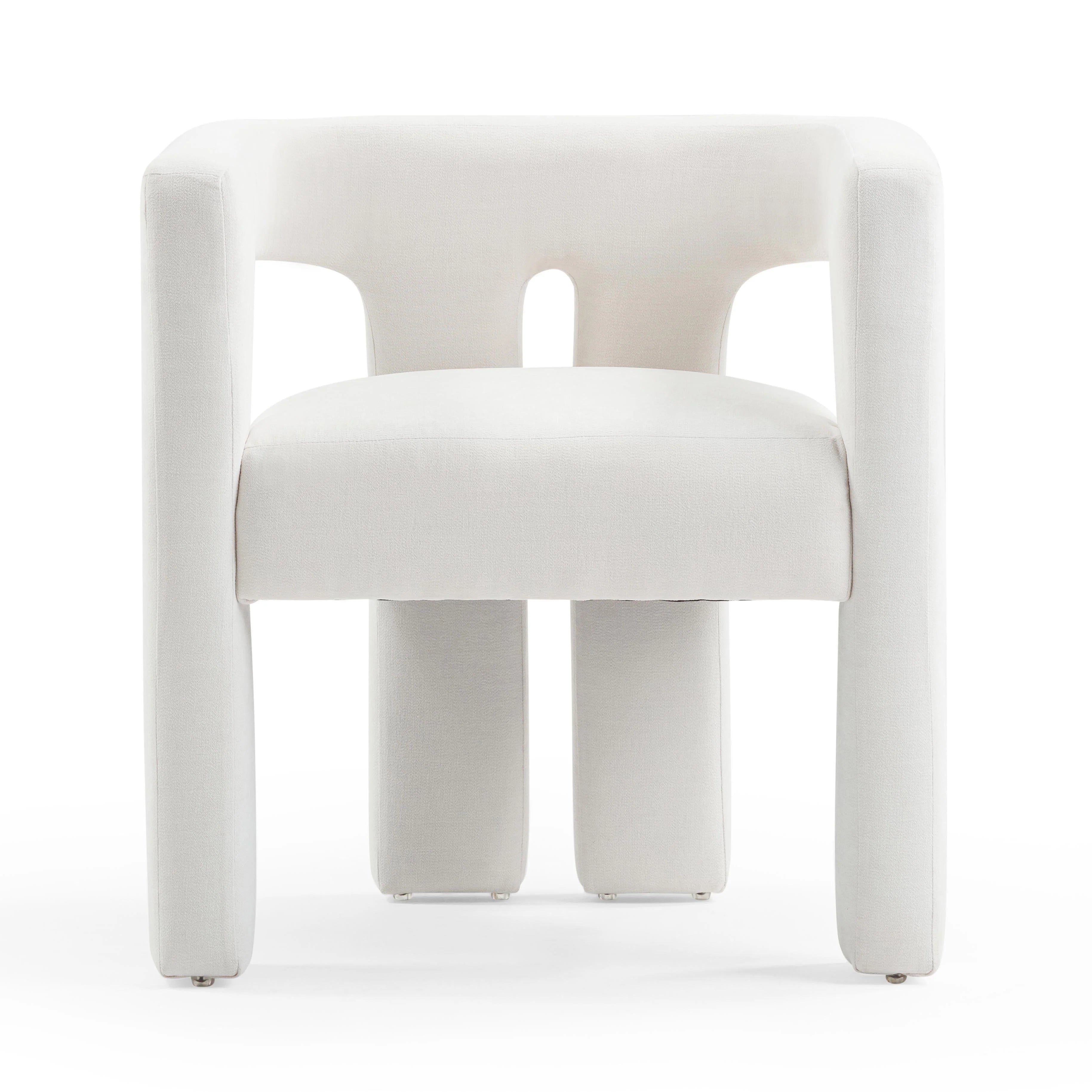 Sloane Bone White Upcycled Performance Fabric Accent Chair