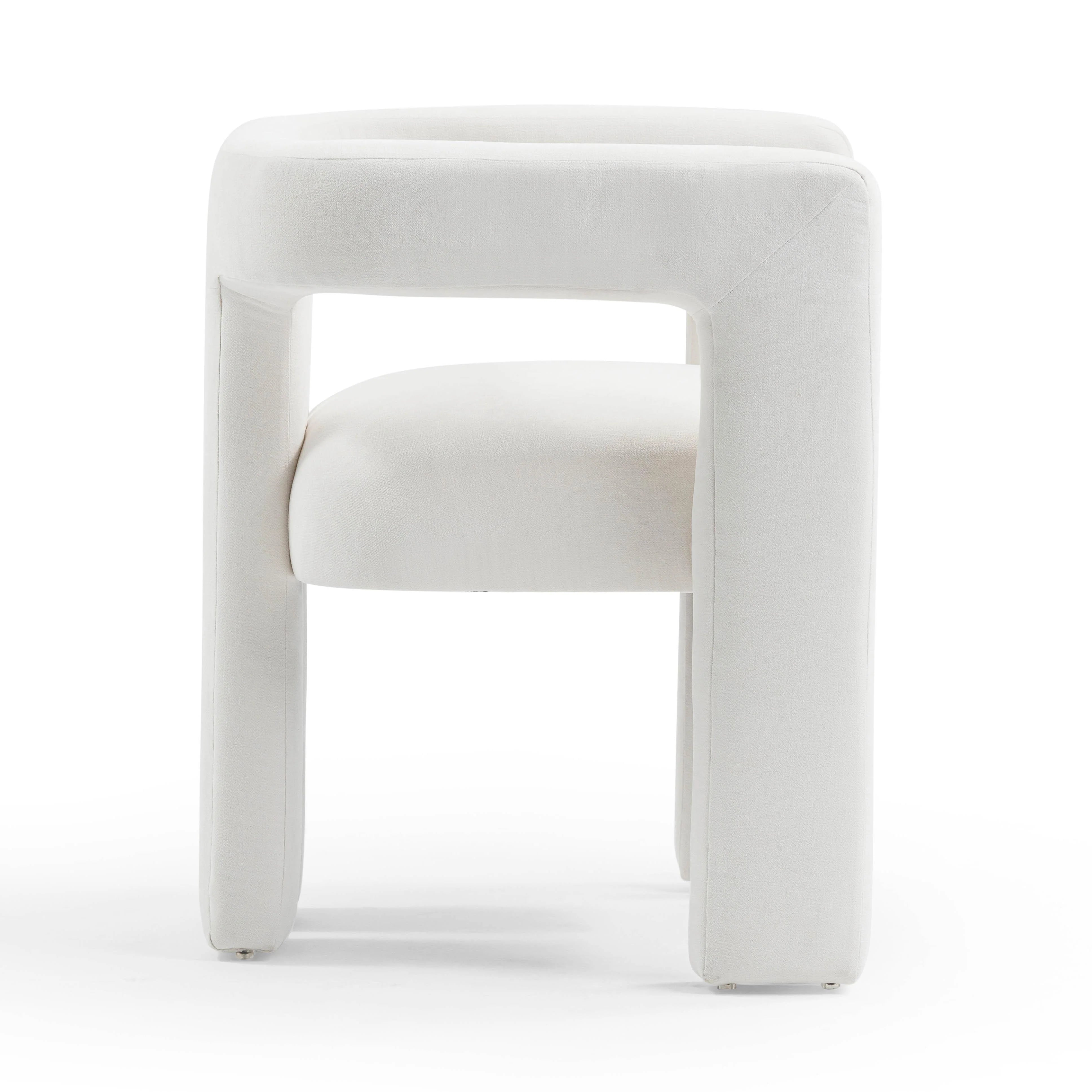 Sloane Bone White Upcycled Performance Fabric Accent Chair