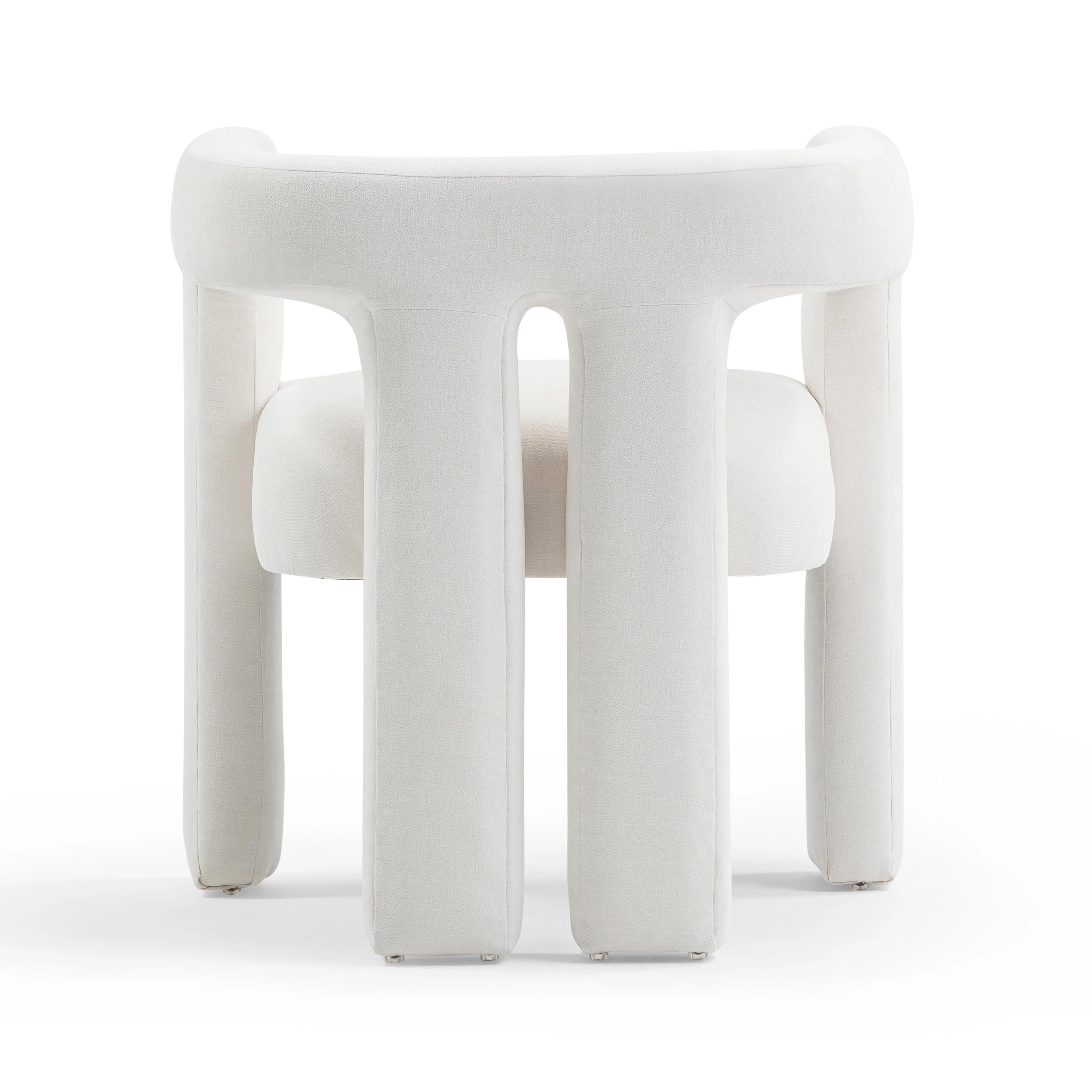 Sloane Bone White Upcycled Performance Fabric Accent Chair